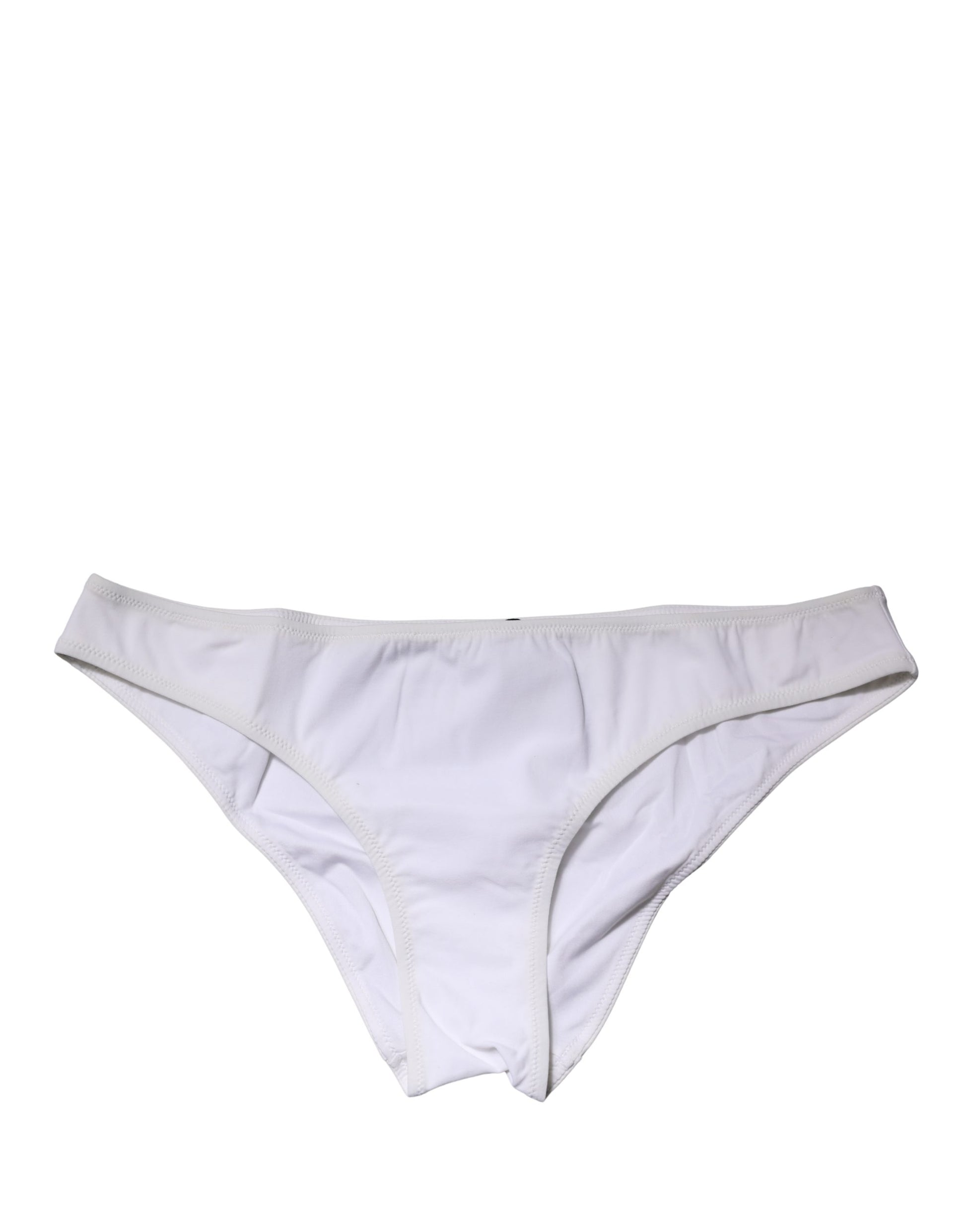 Slip mi-hauteur Dolce & Gabbana en nylon extensible blanc
