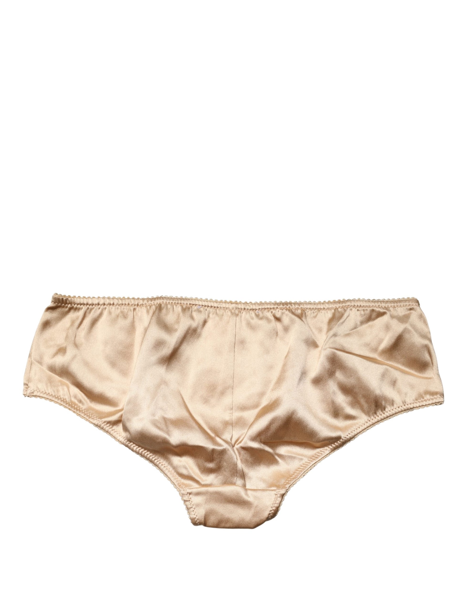Culotte mi-haute en soie stretch beige Dolce & Gabbana