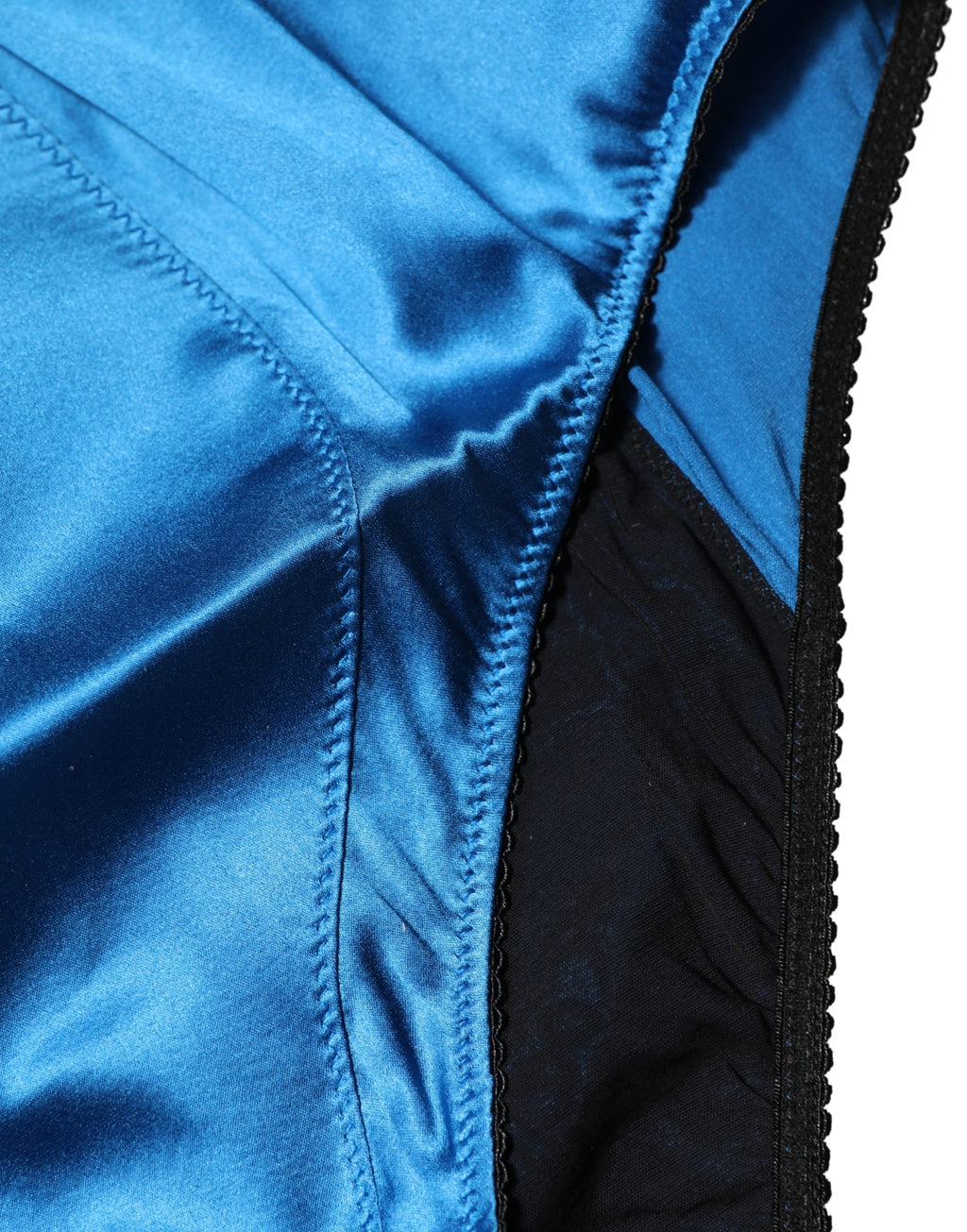 Sous-vêtement culotte gainante taille haute en mélange de soie bleue Dolce & Gabbana