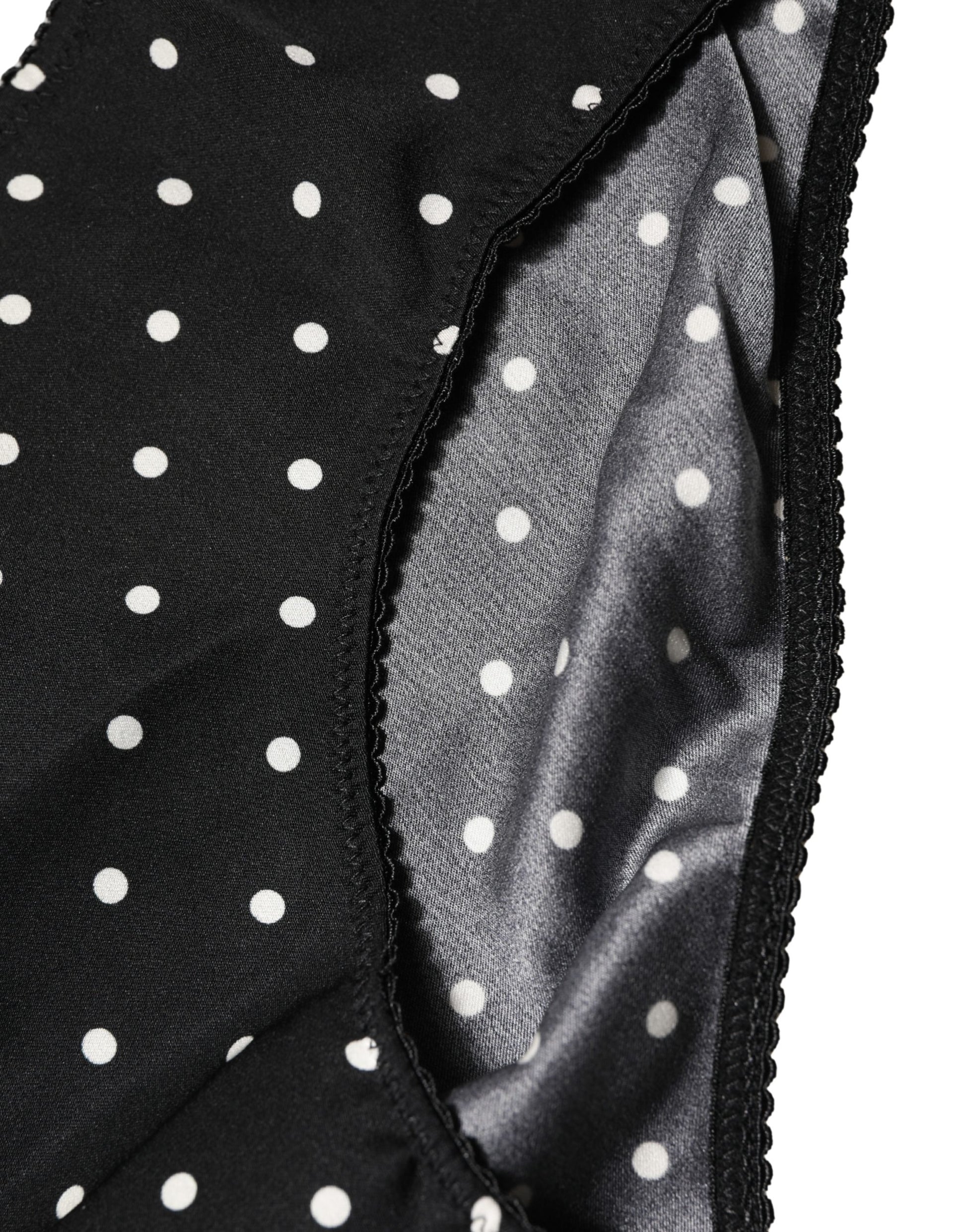 Dolce & Gabbana Black Polka Dots Mid Waist Brief Panty Underwear