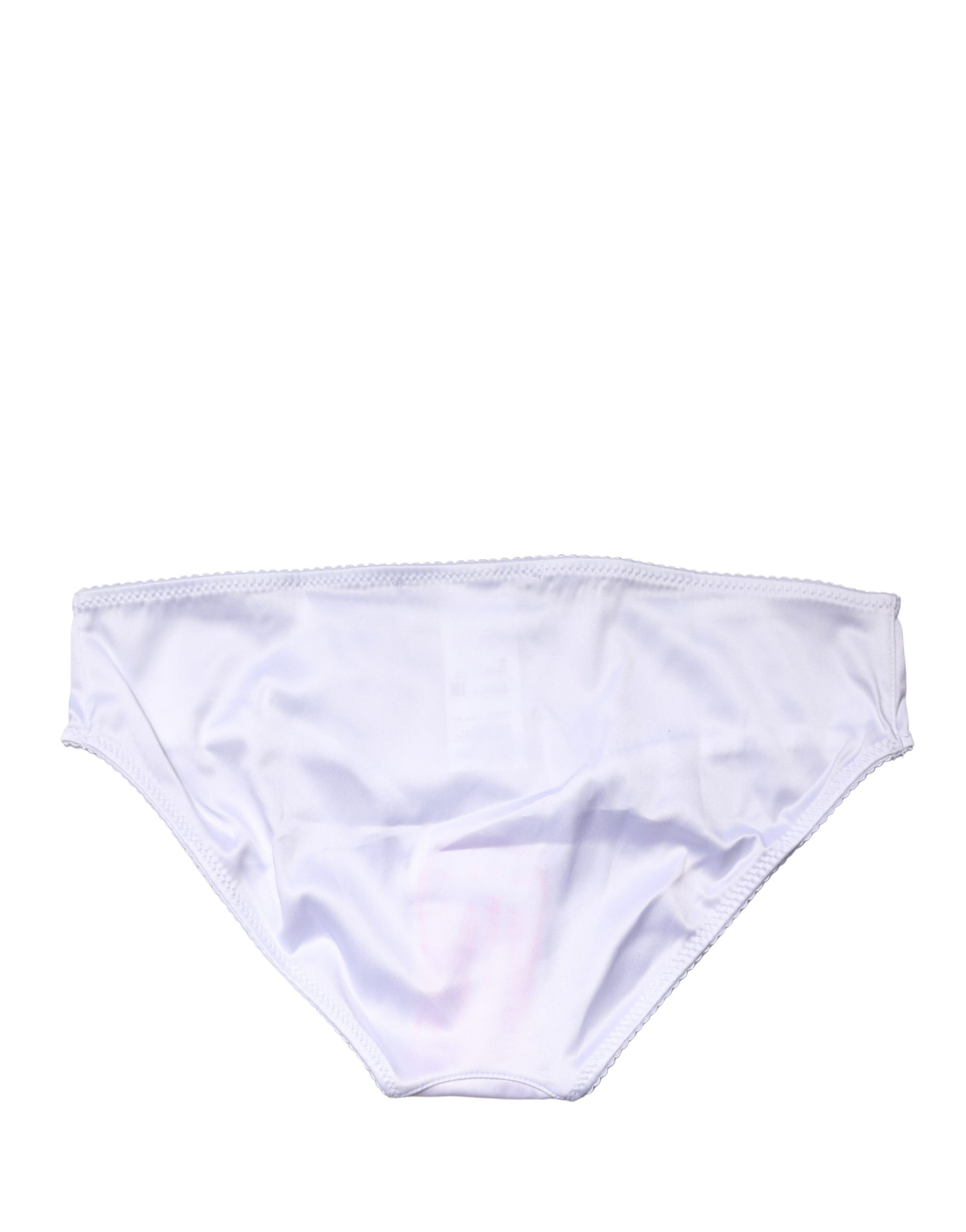 Culotte taille moyenne en soie stretch blanche Dolce & Gabbana