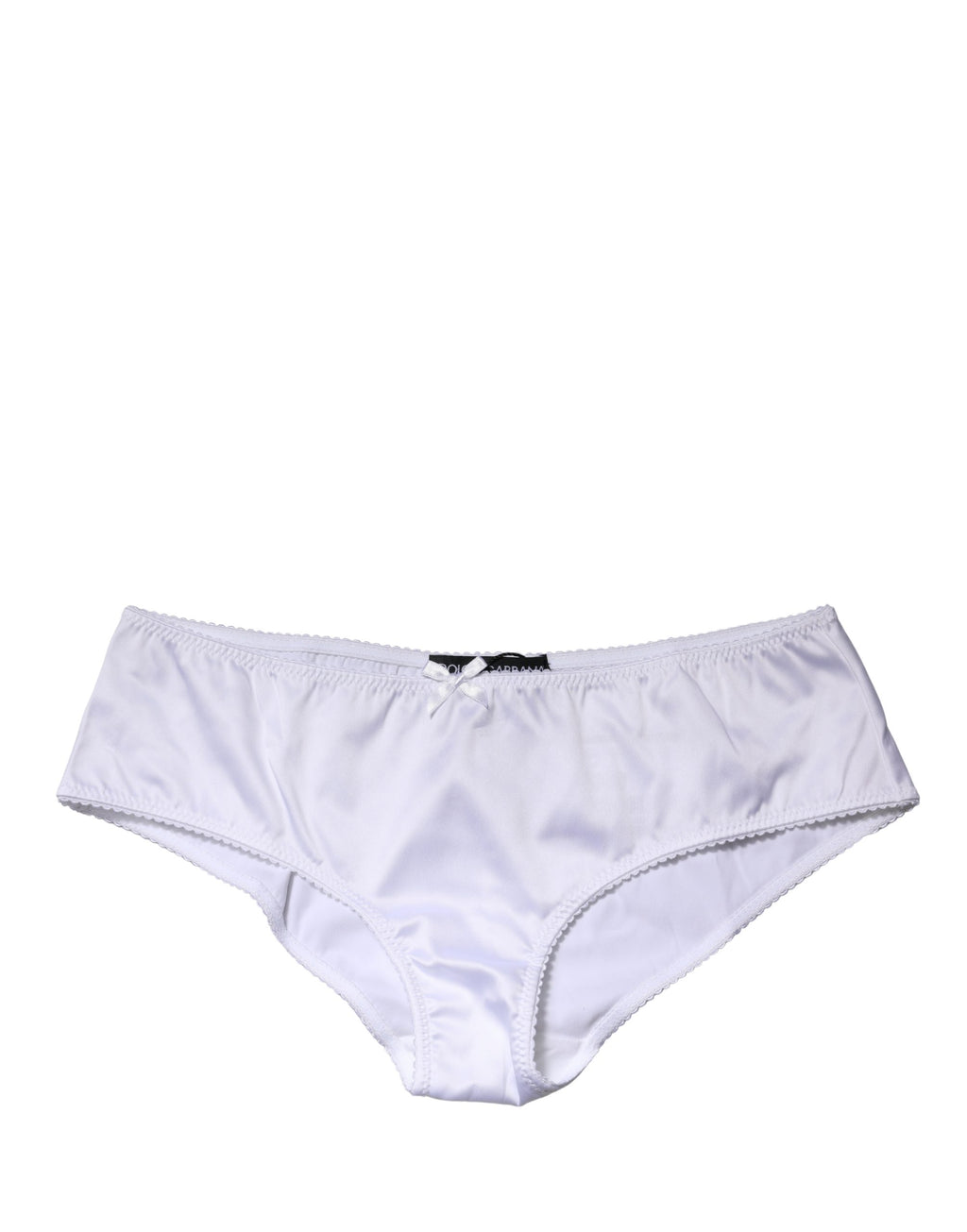 Culotte taille moyenne en soie stretch blanche Dolce & Gabbana