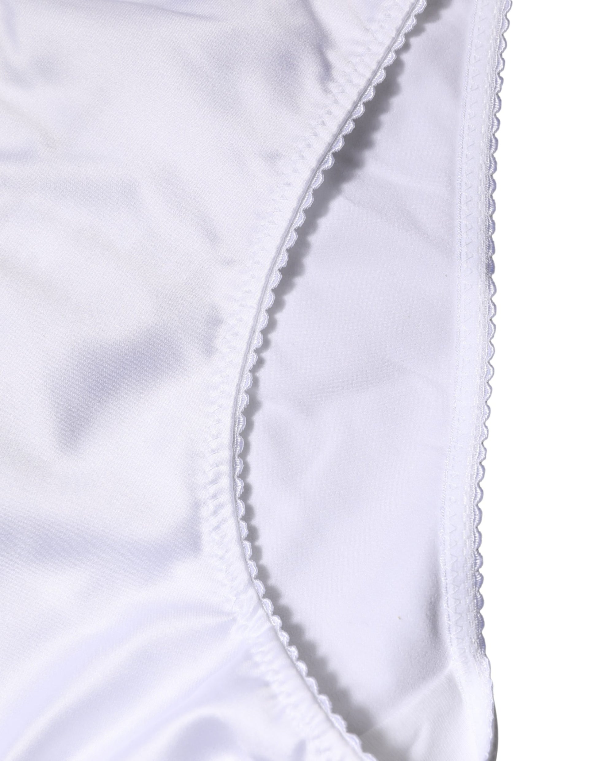 Culotte taille moyenne en soie stretch blanche Dolce & Gabbana