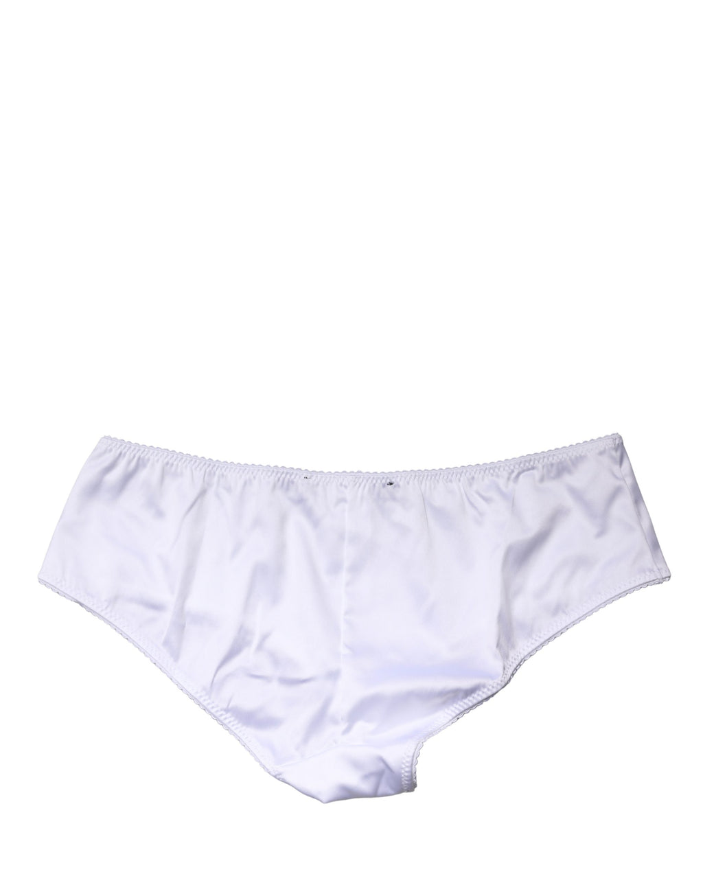 Culotte taille moyenne en soie stretch blanche Dolce & Gabbana