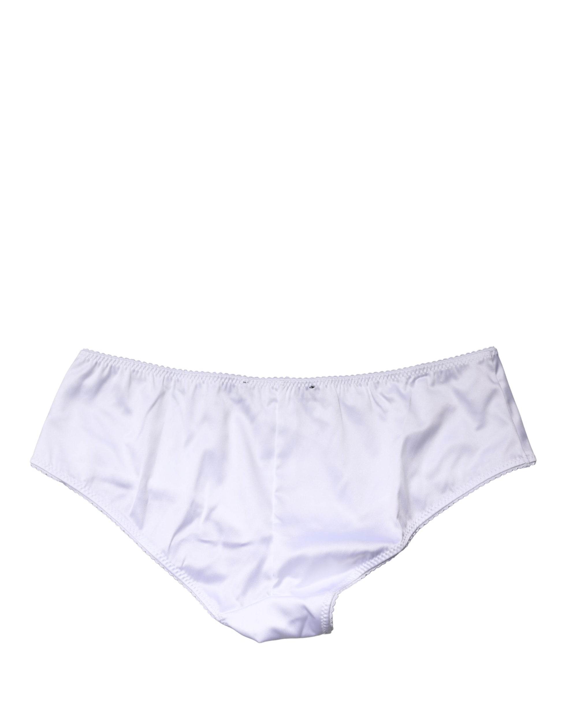 Culotte taille moyenne en soie stretch blanche Dolce & Gabbana