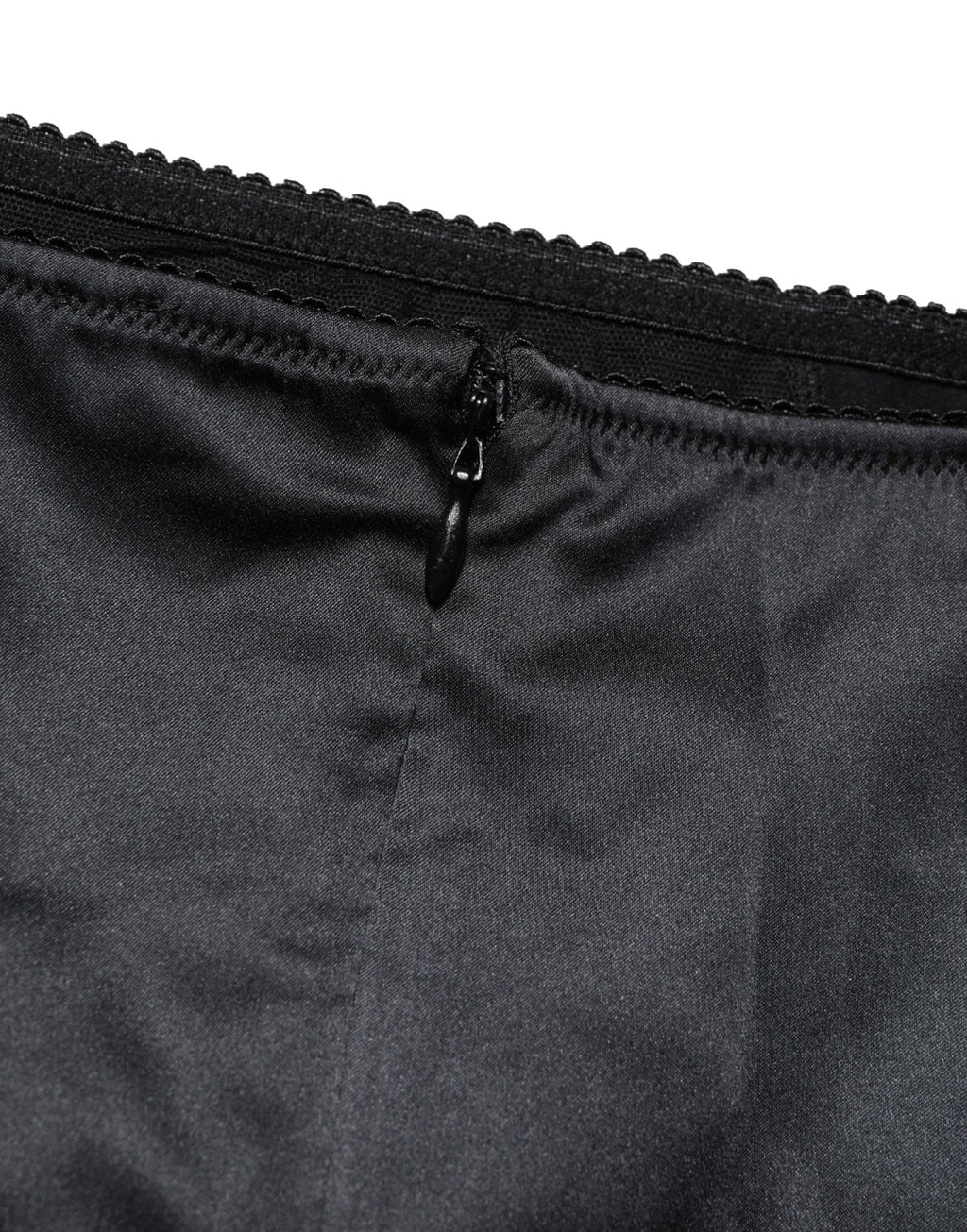 Sous-vêtement culotte gainante taille haute en soie mélangée noire Dolce & Gabbana