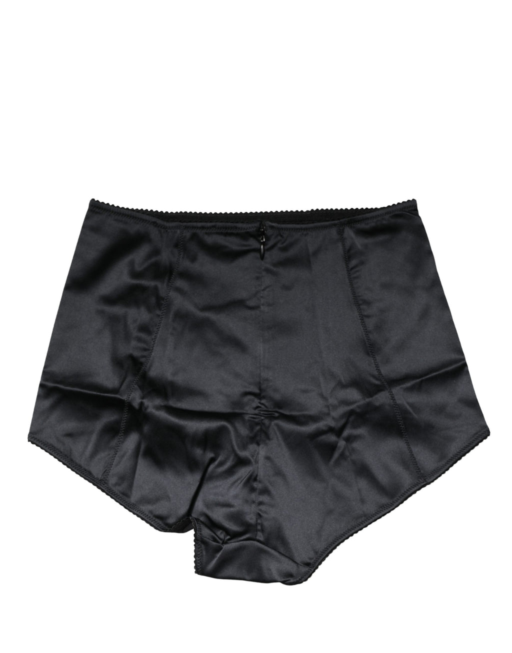 Sous-vêtement culotte gainante taille haute en soie mélangée noire Dolce & Gabbana