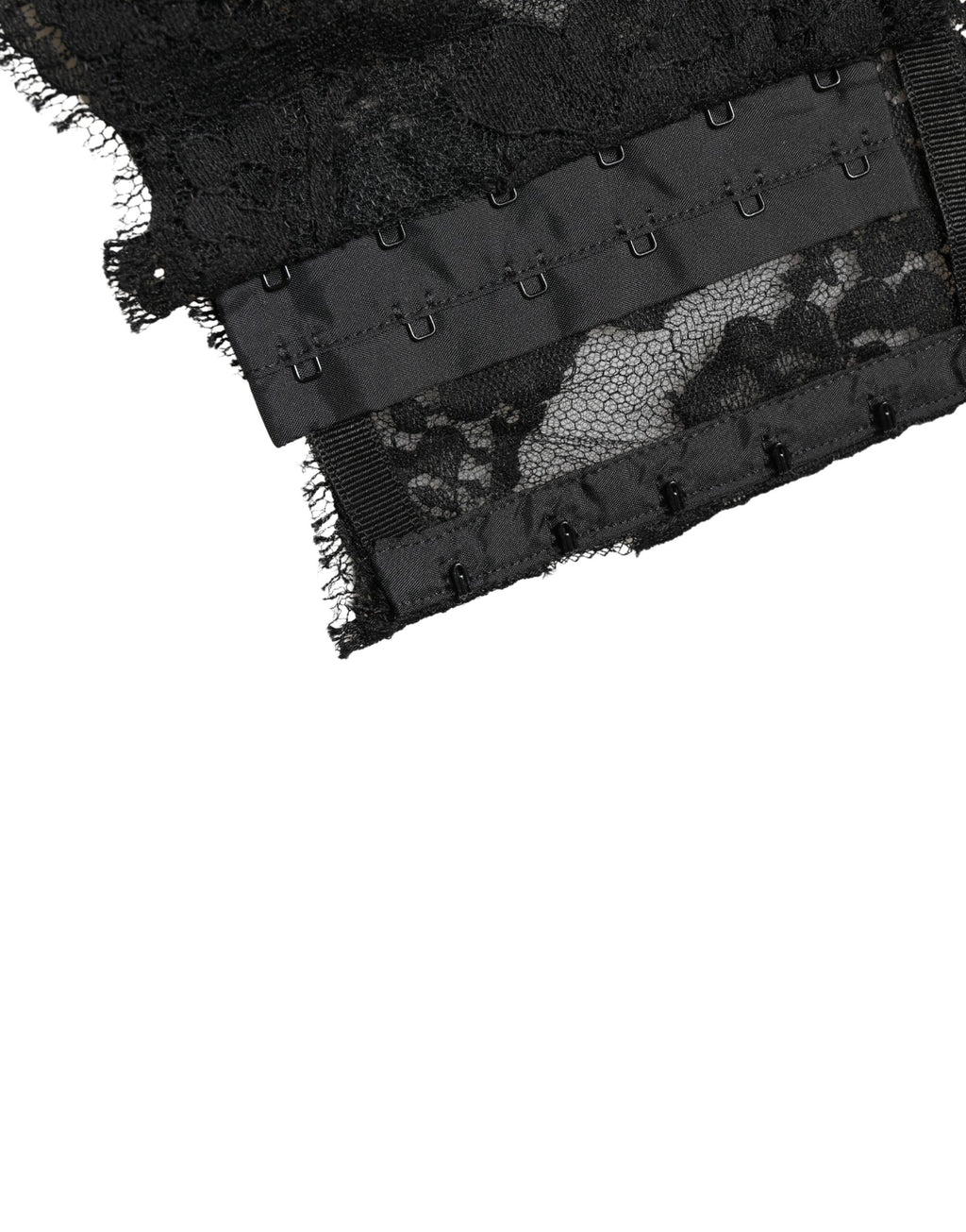 Soutien-gorge bandeau en dentelle noire Dolce & Gabbana, type bustier