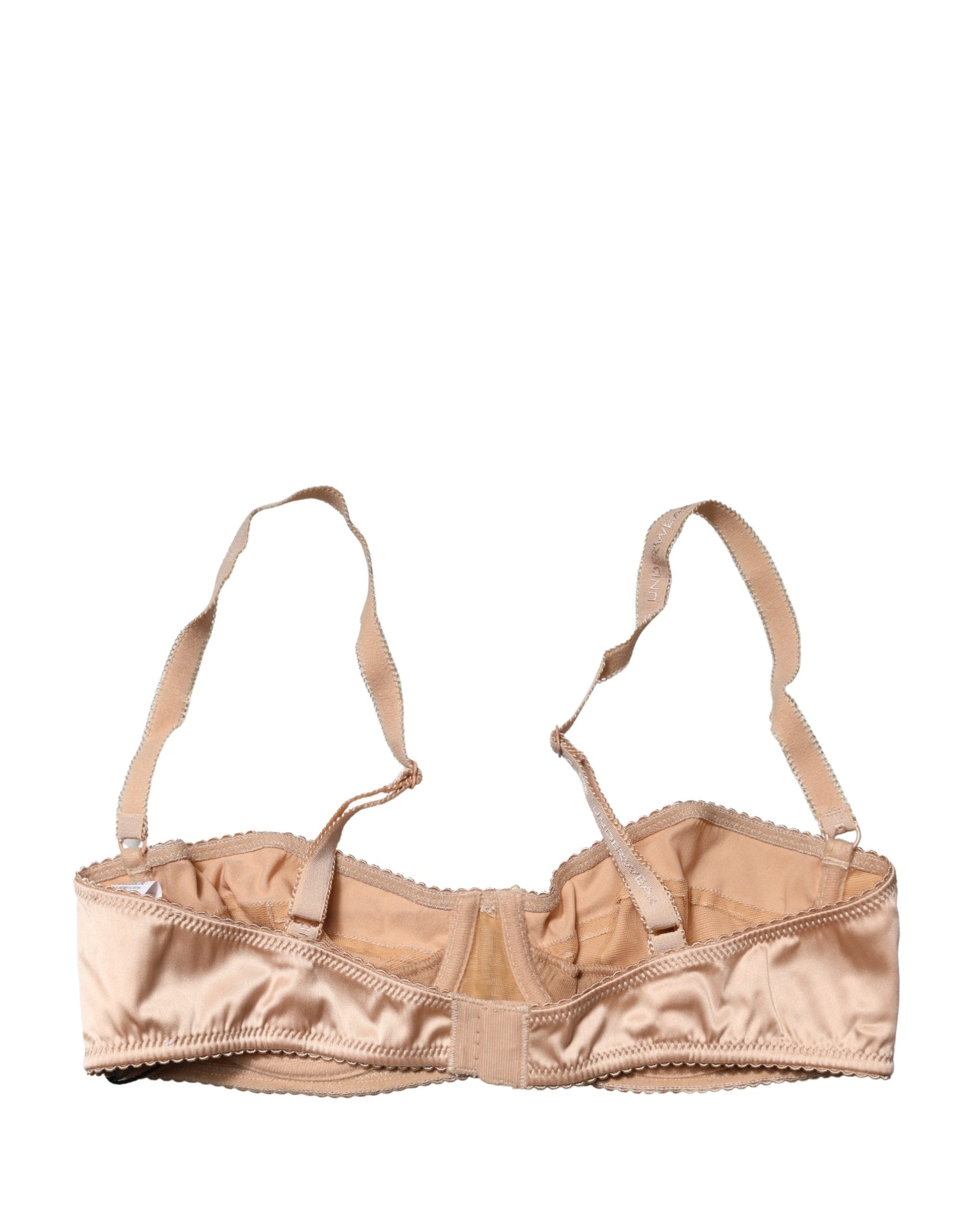 Soutien-gorge balconnet Dolce & Gabbana beige semi-rembourré à armatures