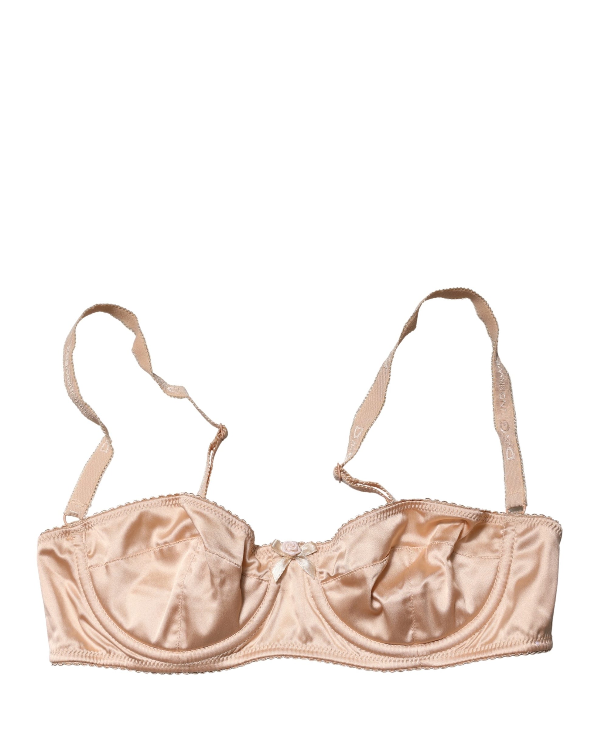 Soutien-gorge balconnet Dolce & Gabbana beige semi-rembourré à armatures