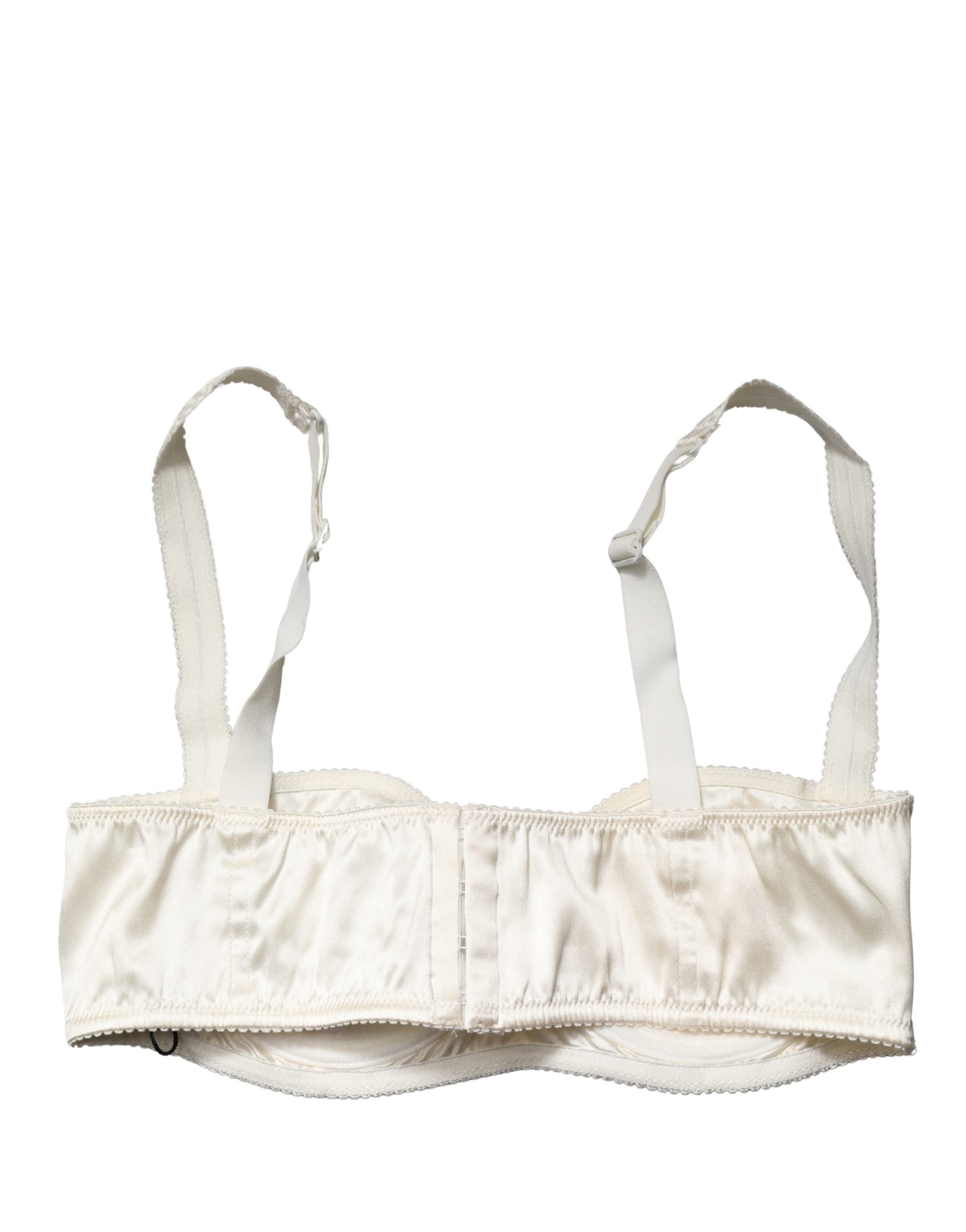 Soutien-gorge balconnet semi-rembourré à armatures Dolce & Gabbana blanc cassé Lingerie