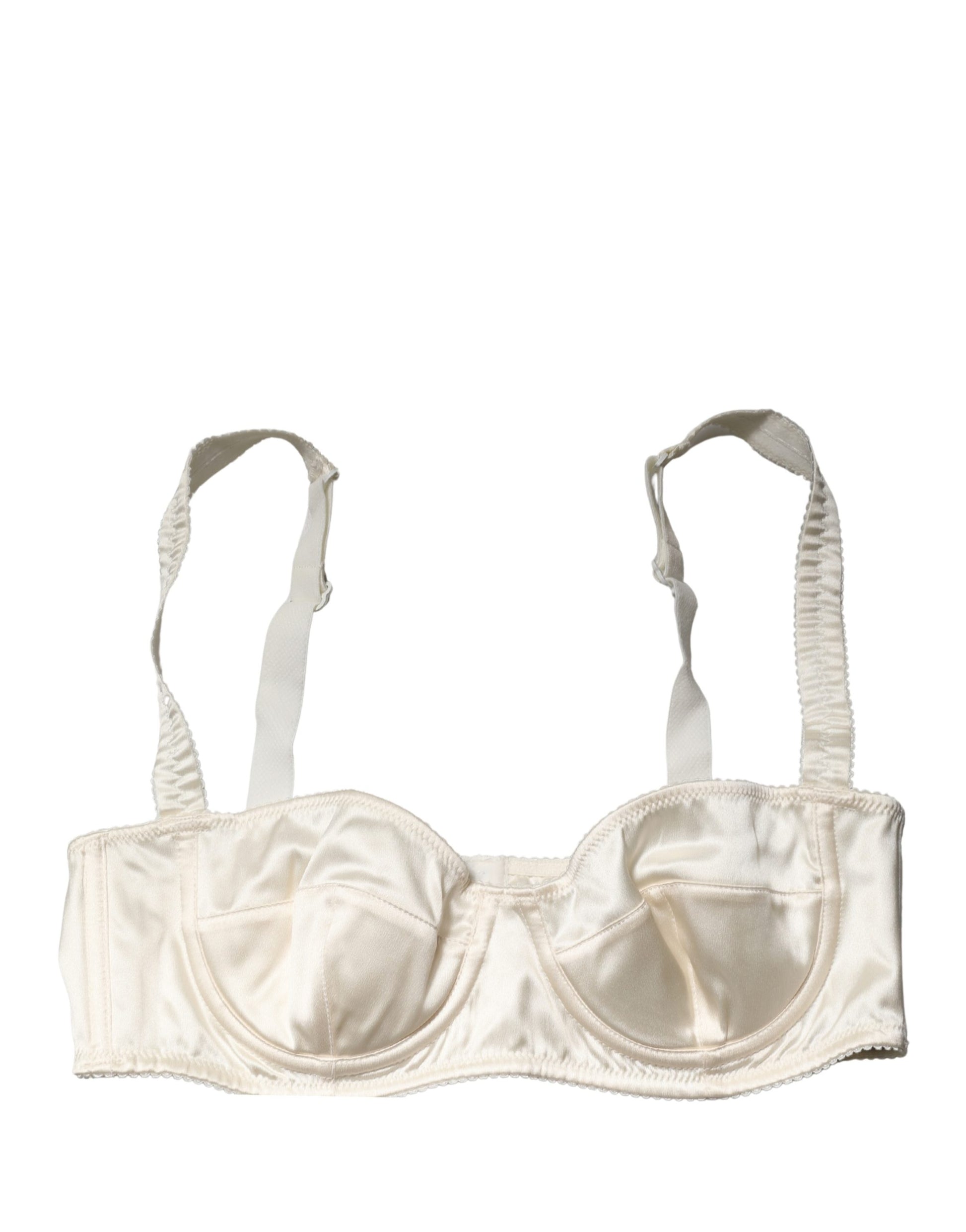 Soutien-gorge balconnet semi-rembourré à armatures Dolce & Gabbana blanc cassé Lingerie