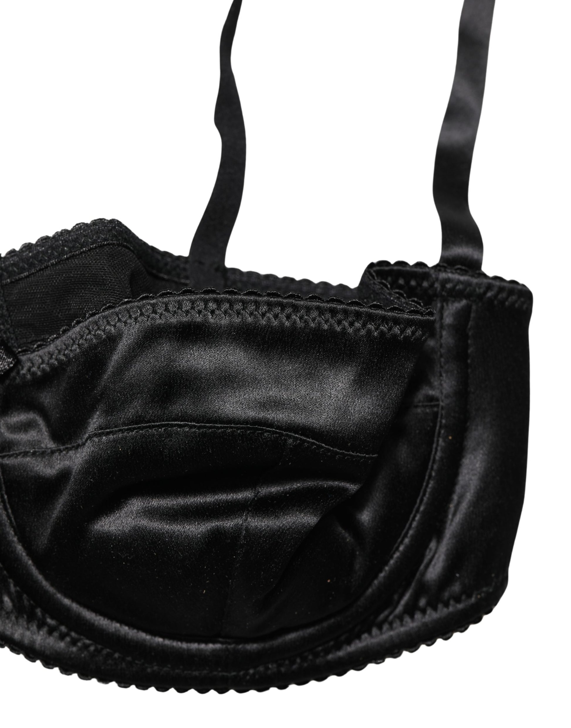 Soutien-gorge balconnet Dolce & Gabbana noir avec armatures semi-rembourrées