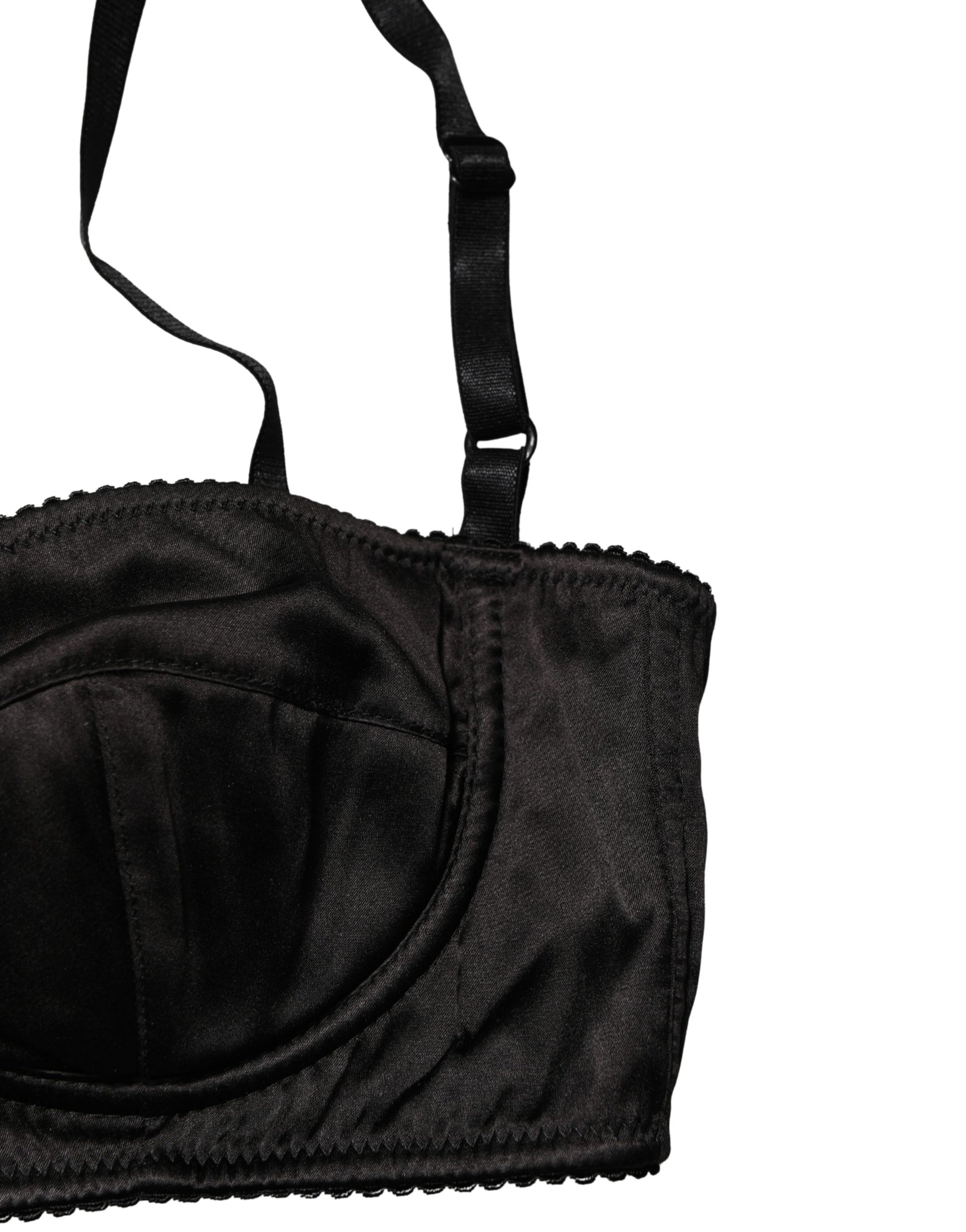 Soutien-gorge balconnet Dolce & Gabbana noir avec armatures semi-rembourrées