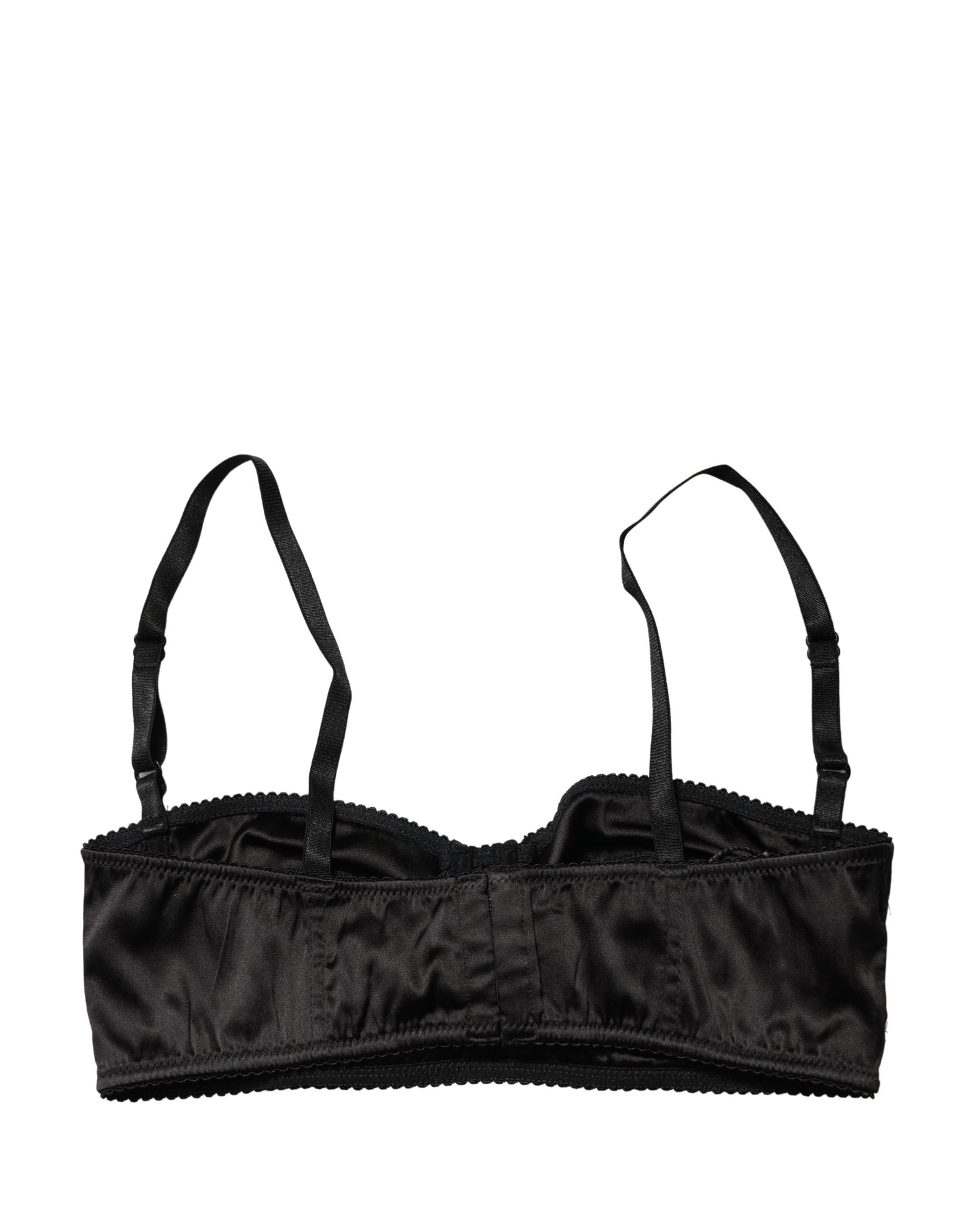 Soutien-gorge balconnet Dolce & Gabbana noir avec armatures semi-rembourrées