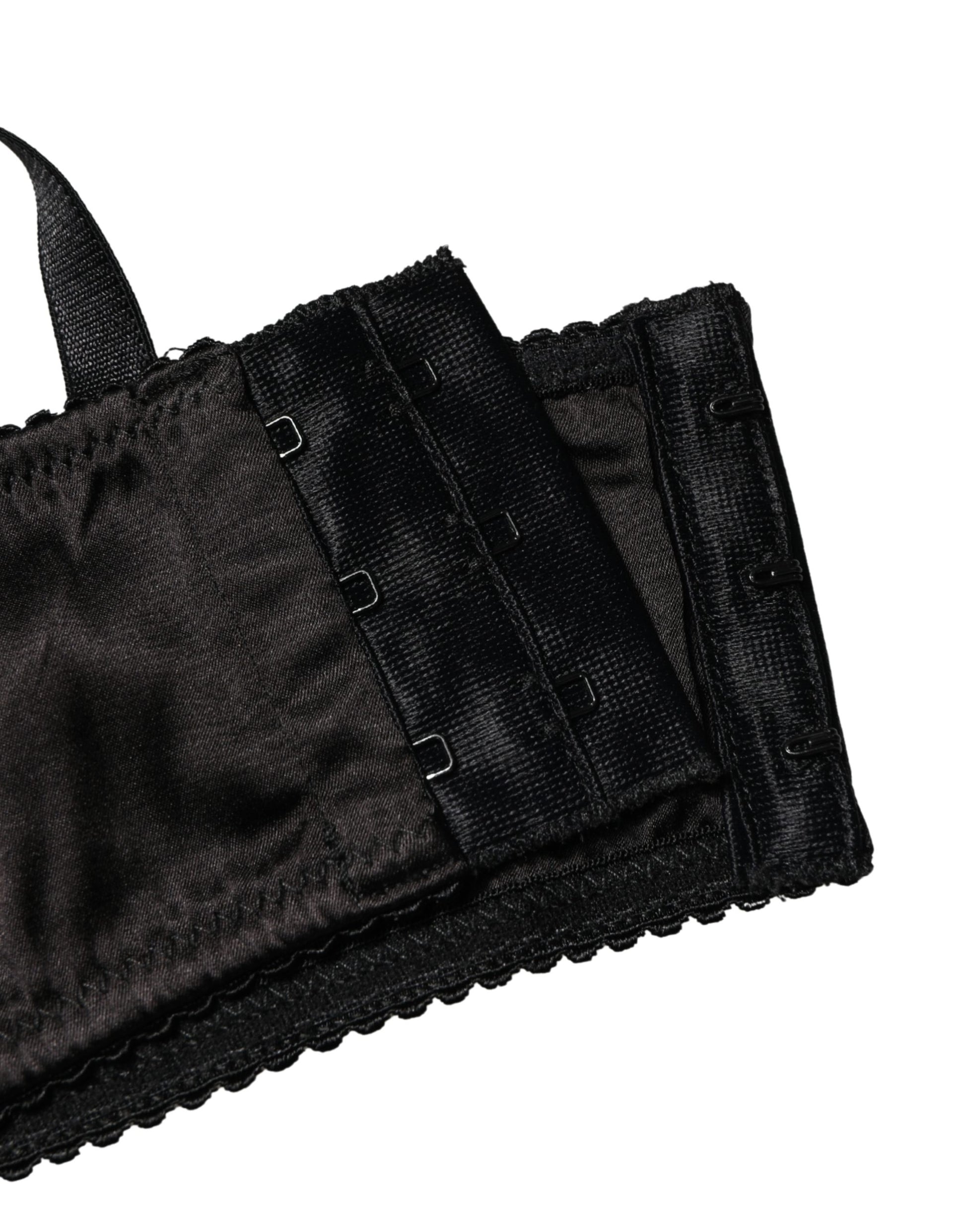 Soutien-gorge balconnet Dolce & Gabbana noir avec armatures semi-rembourrées