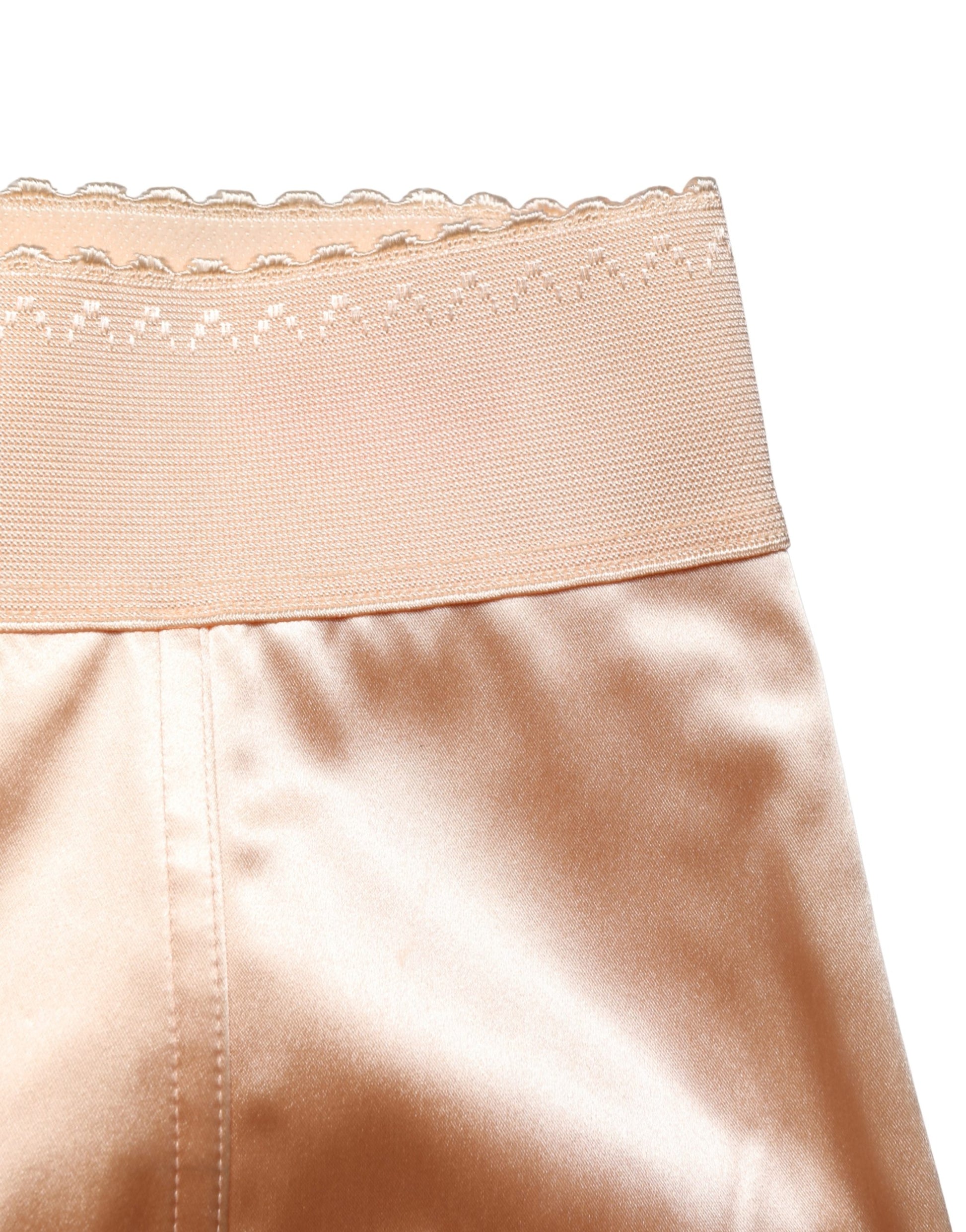 Culotte gainante taille haute Dolce & Gabbana en soie mélangée beige