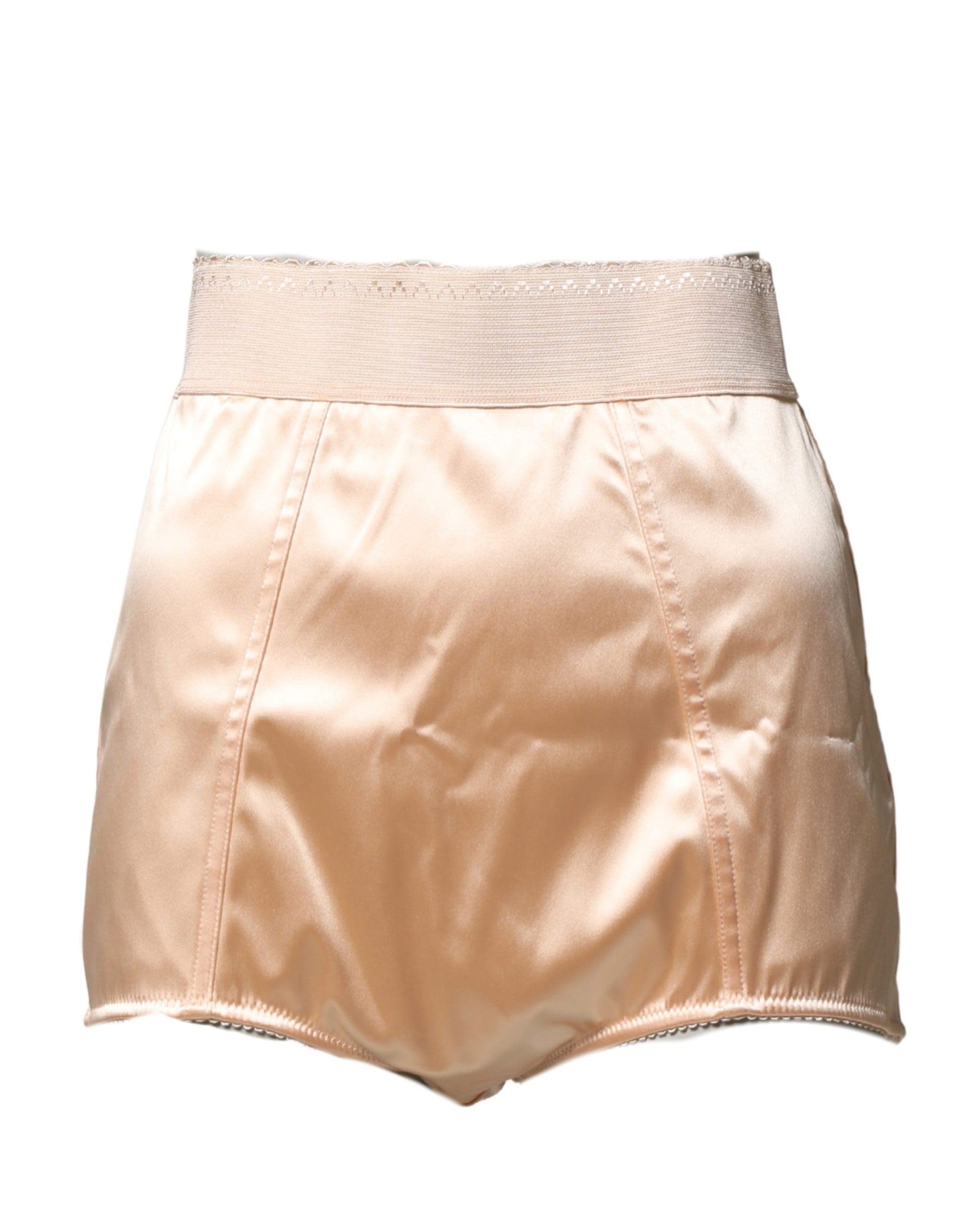 Culotte gainante taille haute Dolce & Gabbana en soie mélangée beige