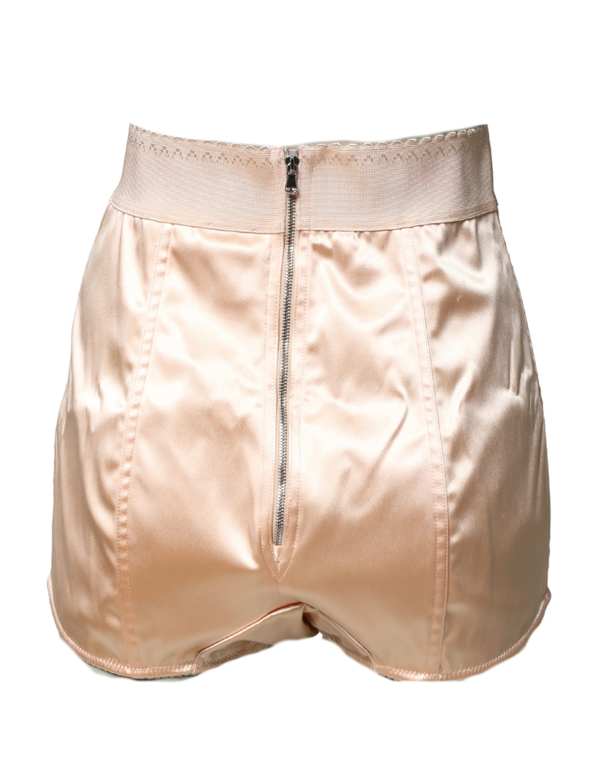 Culotte gainante taille haute Dolce & Gabbana en soie mélangée beige