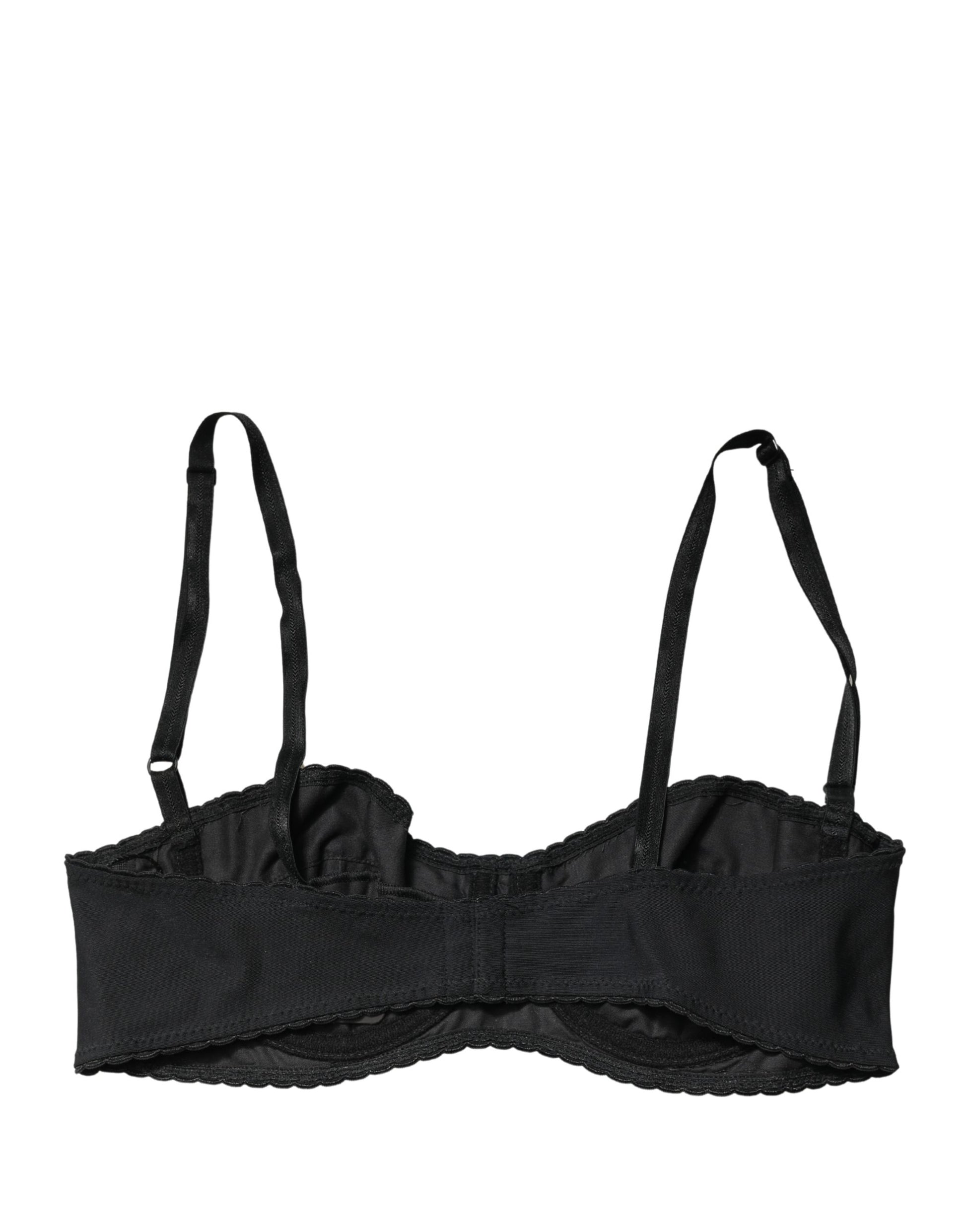 Soutien-gorge balconnet Dolce & Gabbana noir avec armatures semi-rembourrées