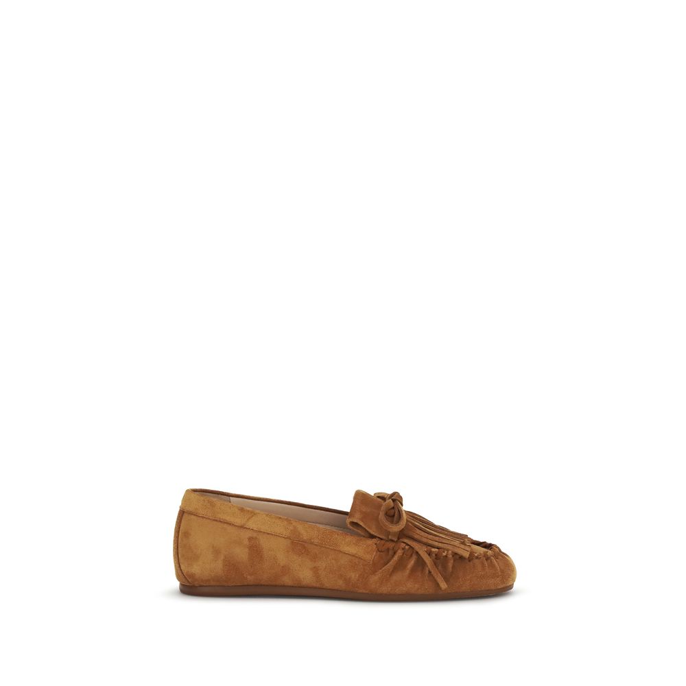 Mocassins à enfiler Stuart Weitzman en cuir de veau marron Bos Taurus