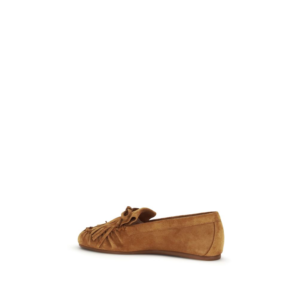 Mocassins à enfiler Stuart Weitzman en cuir de veau marron Bos Taurus