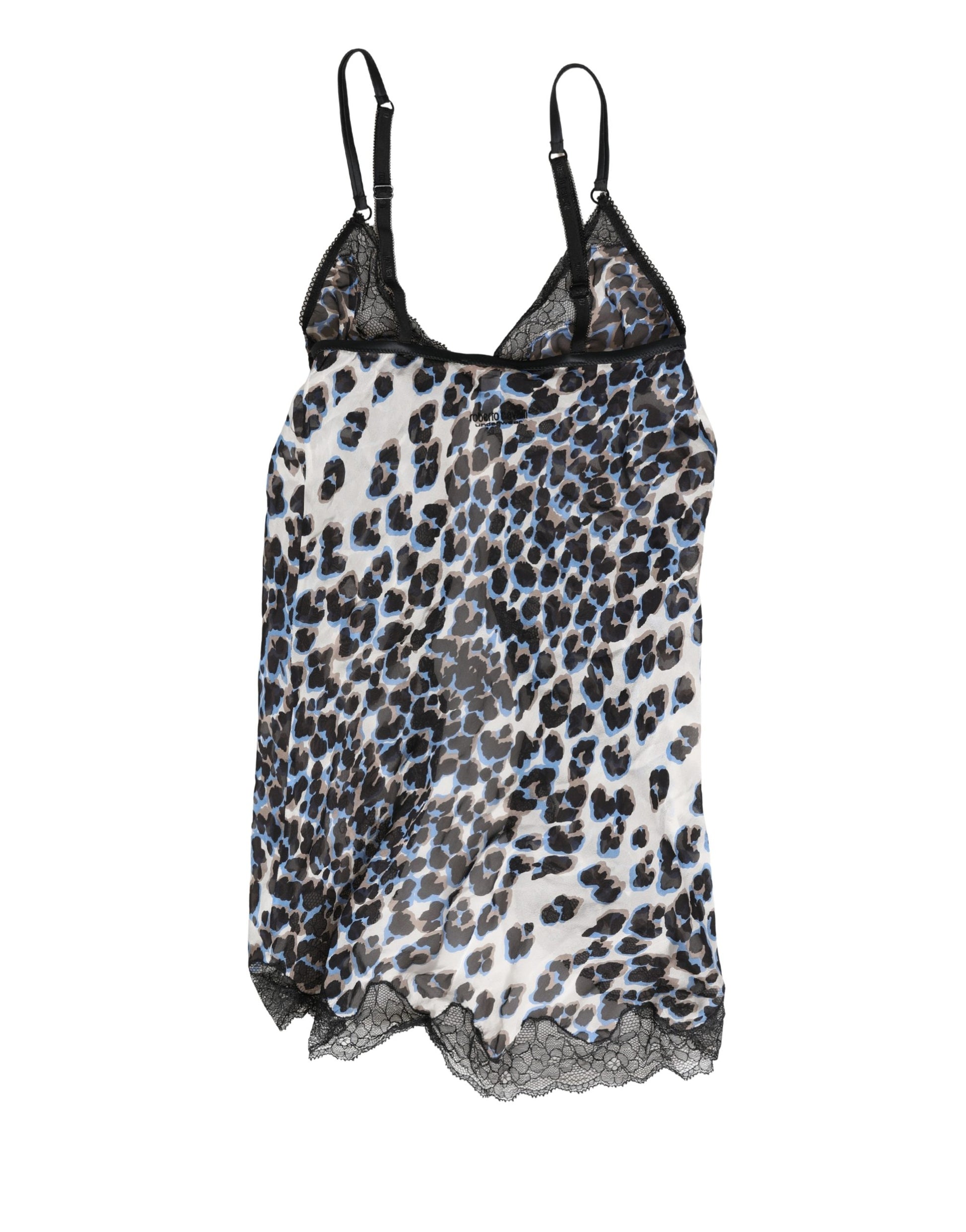 Chemise Babydoll Roberto Cavalli Léopard Multicolore