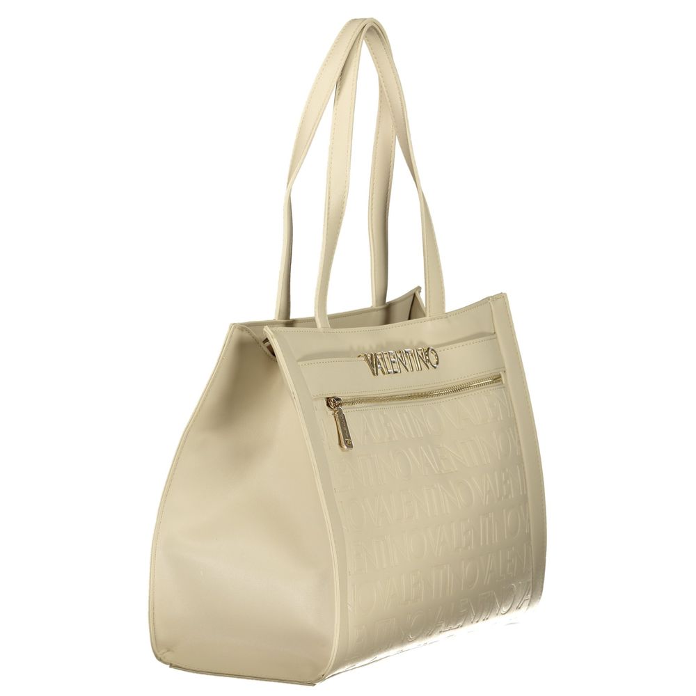 Sac Valentino en polyuréthane beige pour femme