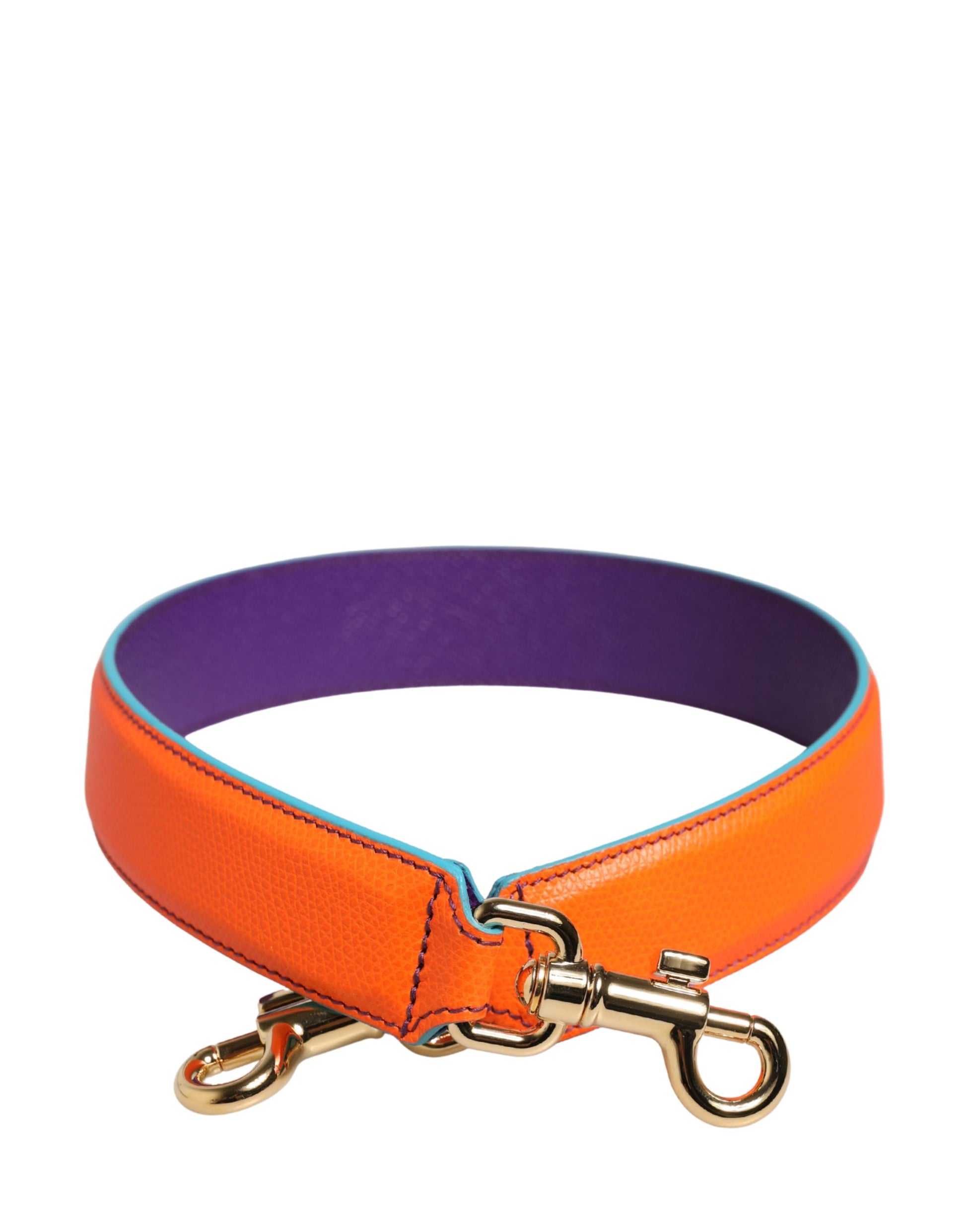 Bandoulière pour sac Dolce & Gabbana en cuir de veau orange et violet