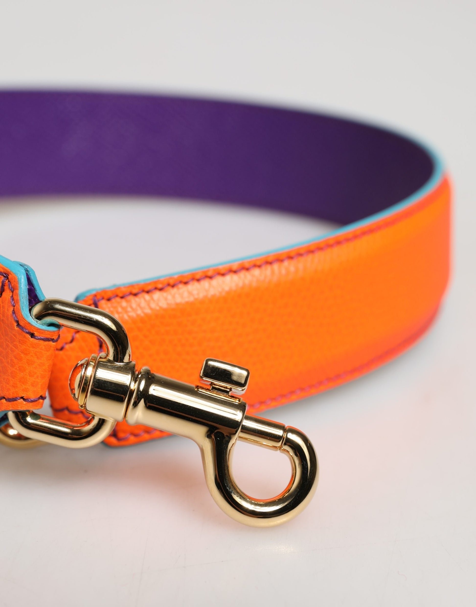 Bandoulière pour sac Dolce & Gabbana en cuir de veau orange et violet