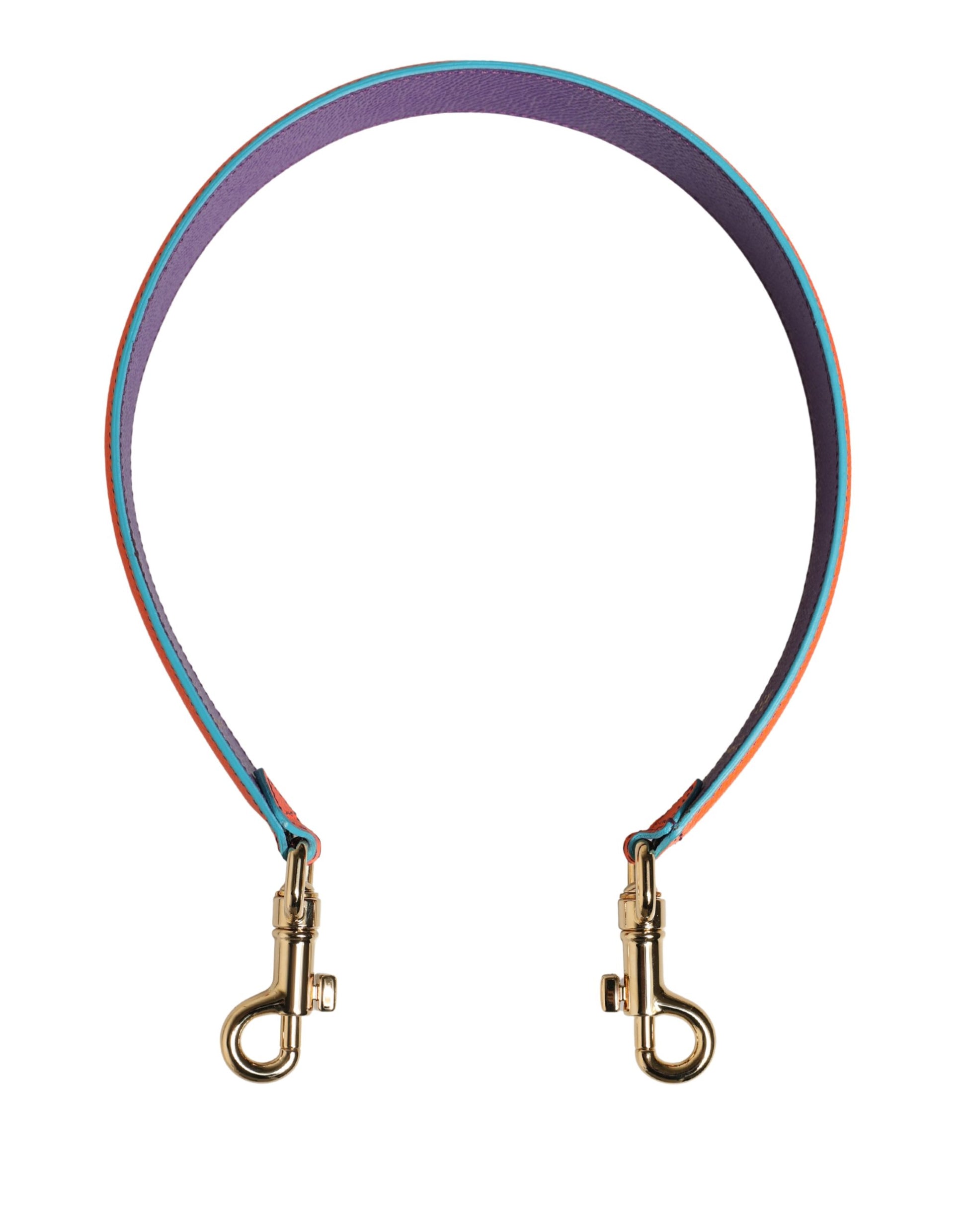 Bandoulière pour sac Dolce & Gabbana en cuir de veau orange et violet