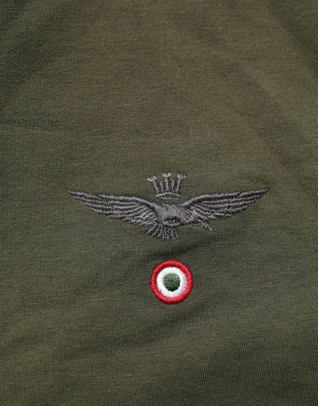 Sweat-shirt/Pull mi-zippé vert militaire Aeronautica Militare