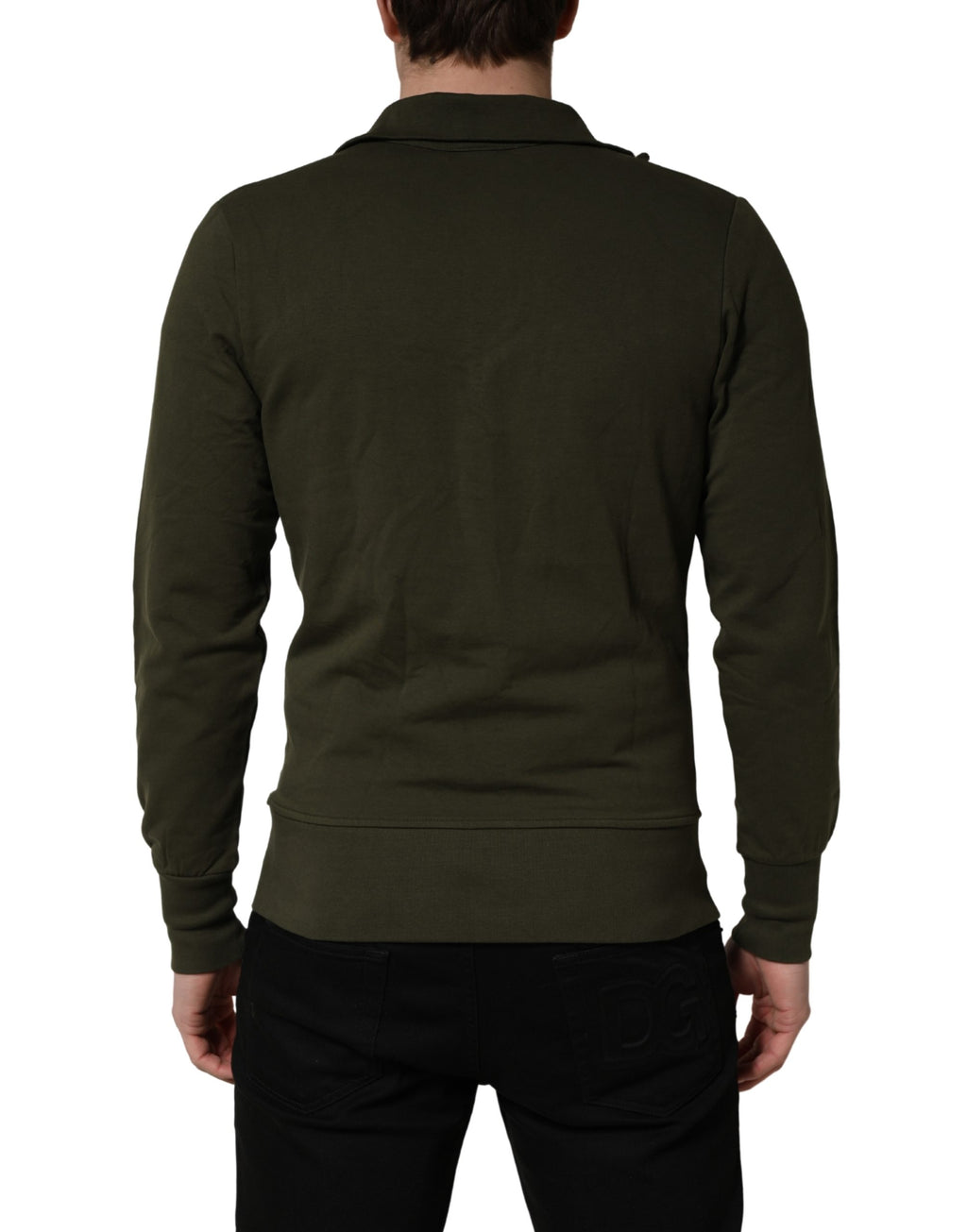 Sweat-shirt/Pull mi-zippé vert militaire Aeronautica Militare