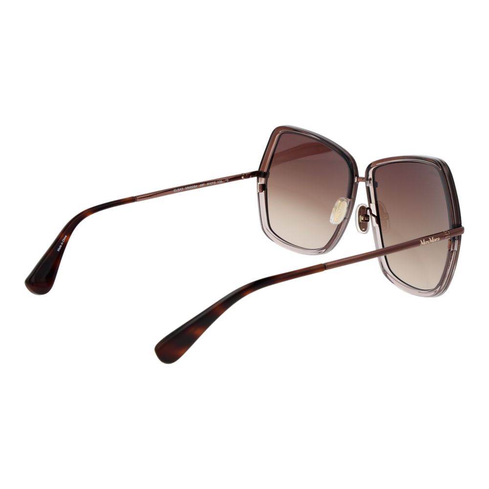 Lunettes de soleil Max Mara en métal bronze