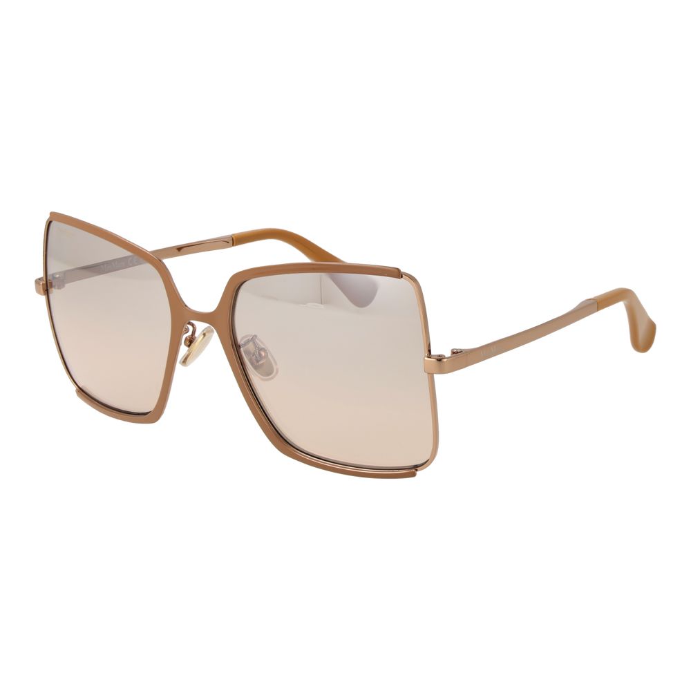 Lunettes de soleil Max Mara en métal marron