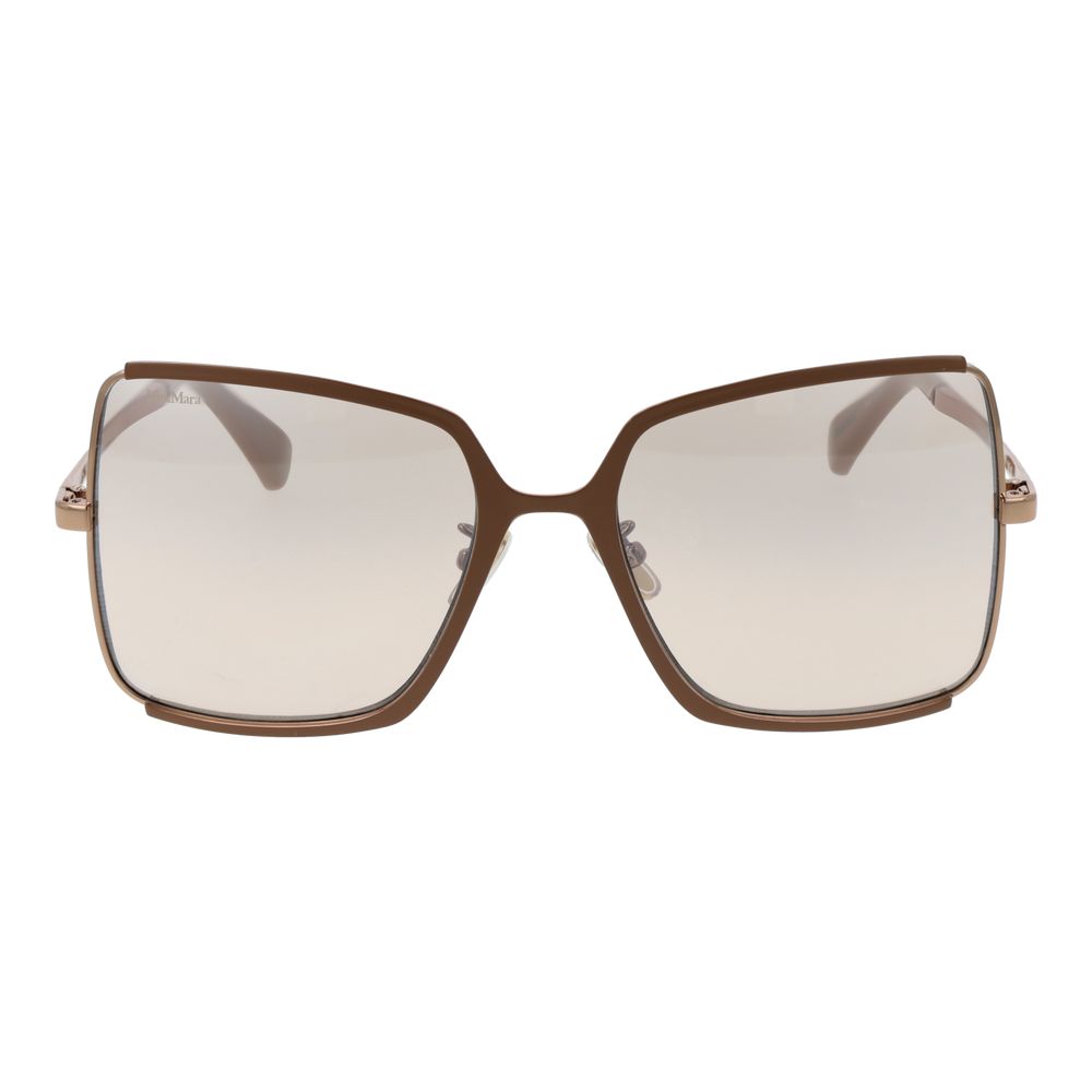 Lunettes de soleil Max Mara en métal marron