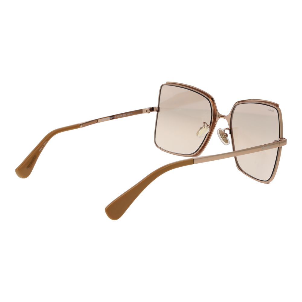 Lunettes de soleil Max Mara en métal marron
