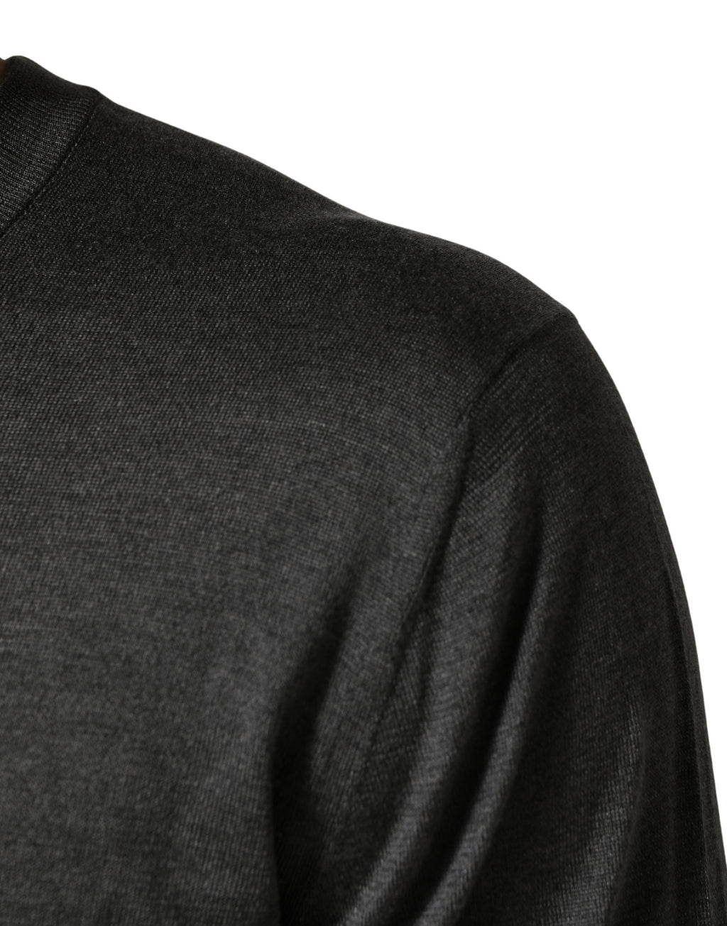 Pull Dolce & Gabbana gris à manches longues et col ras du cou