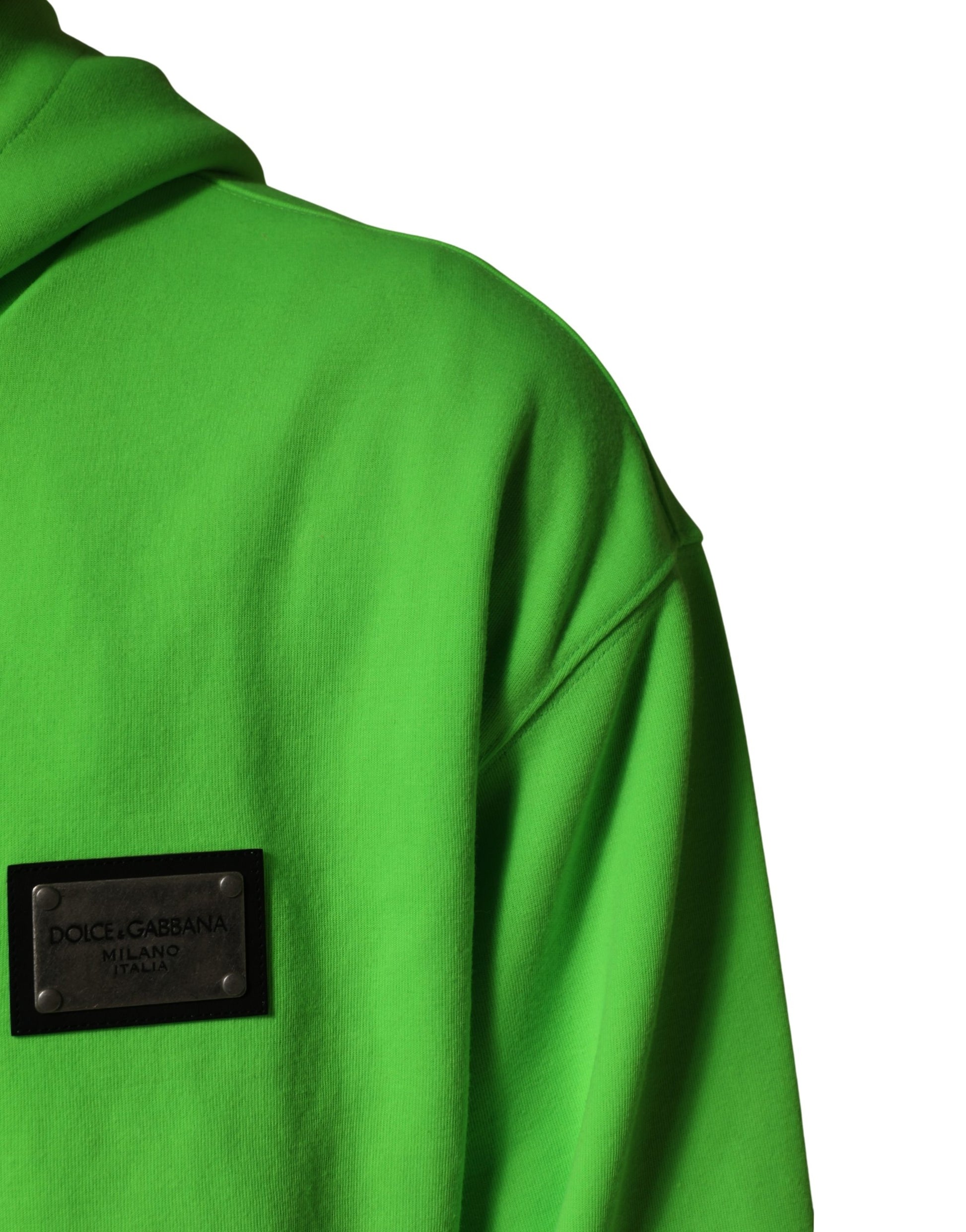 Dolce & Gabbana Sweat-shirt à capuche polaire zippé vert