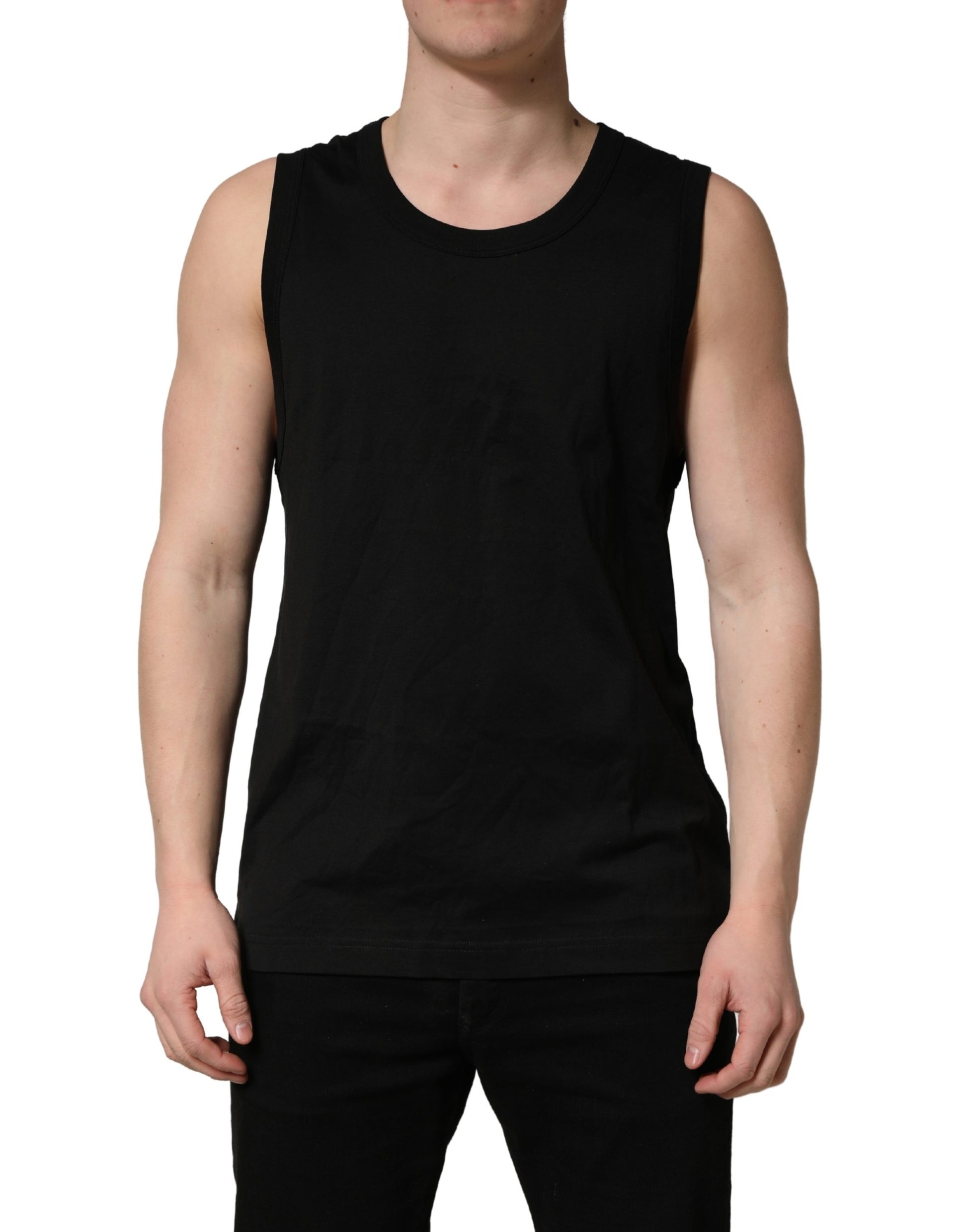 Débardeur Dolce & Gabbana noir en coton sans manches pour homme