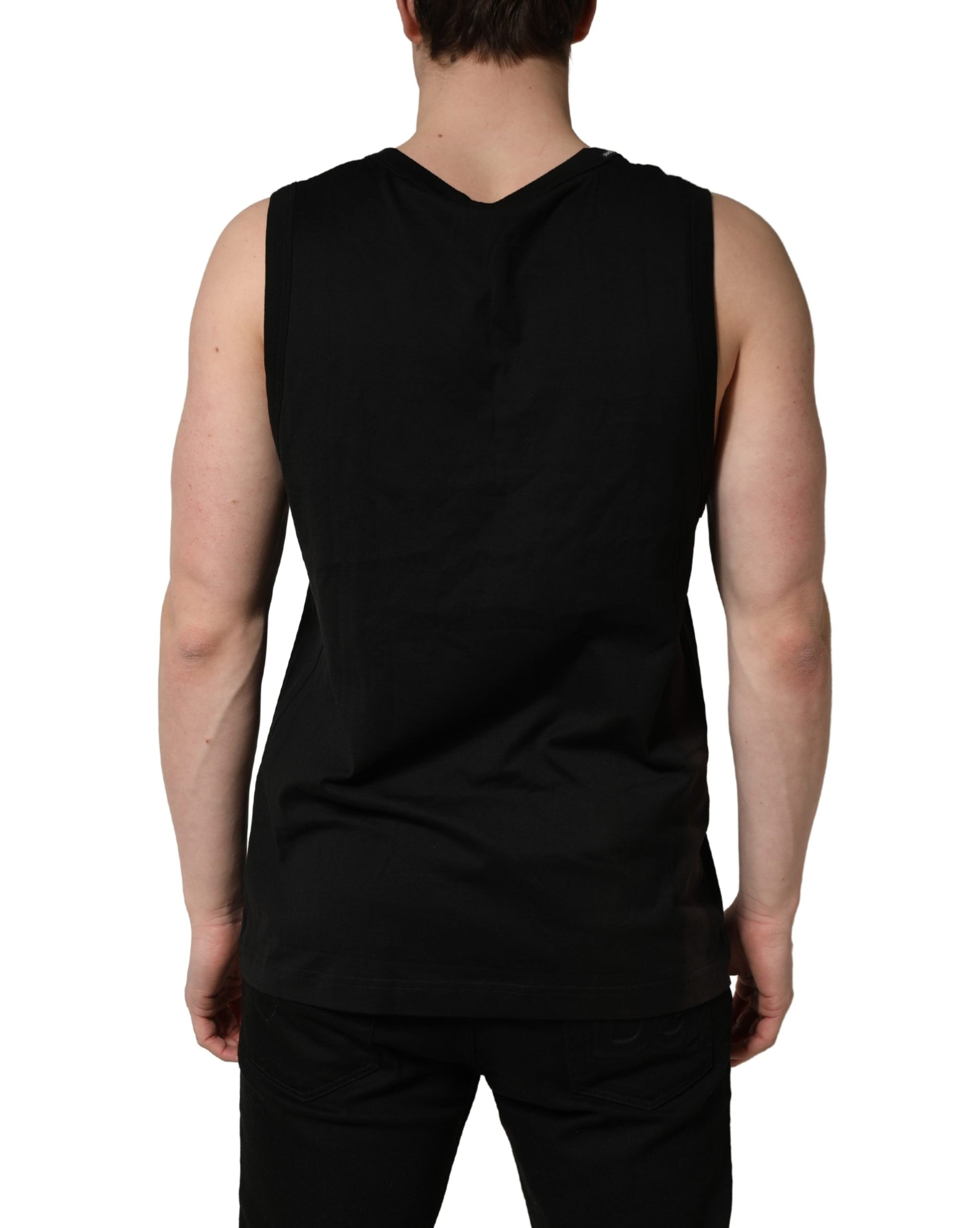 Débardeur Dolce & Gabbana noir en coton sans manches pour homme