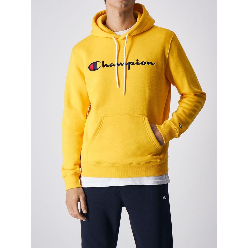 Sweat-shirt en coton jaune Champion