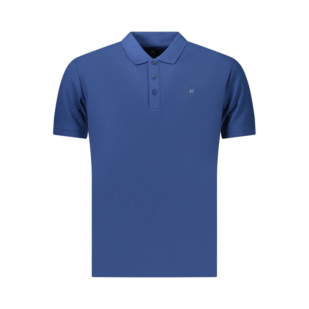 Polo homme en coton bleu grand format U.S.
