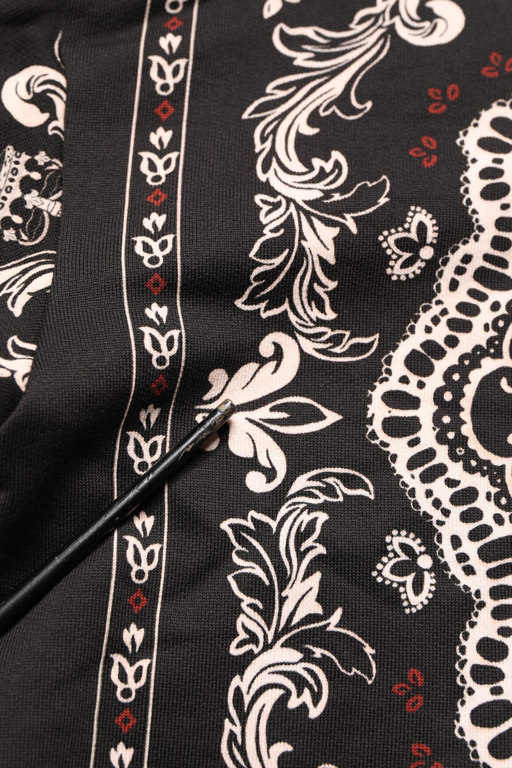 Sweat à capuche pour homme Dolce & Gabbana en coton imprimé bandana noir