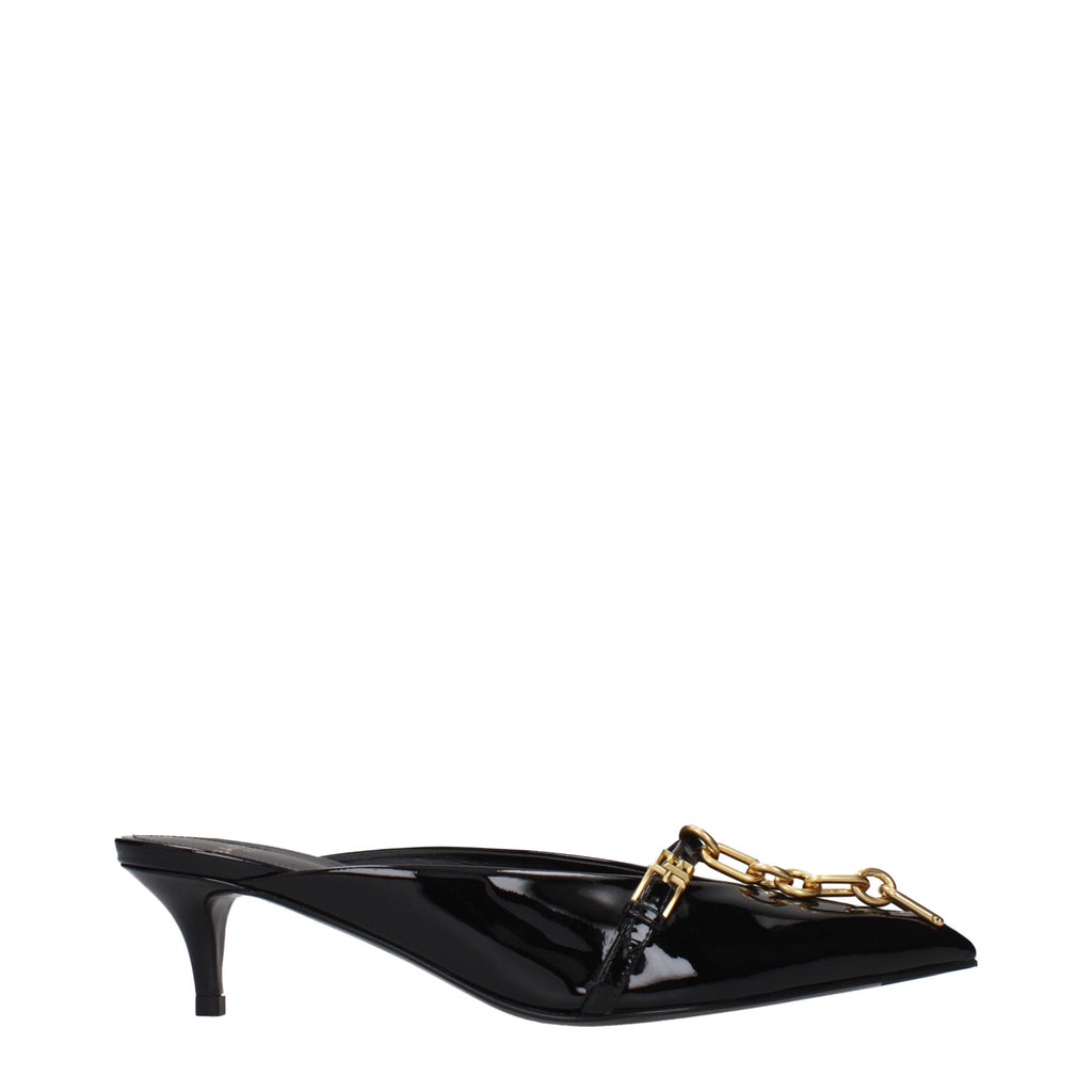 Sandales compensées Balmain en cuir noir