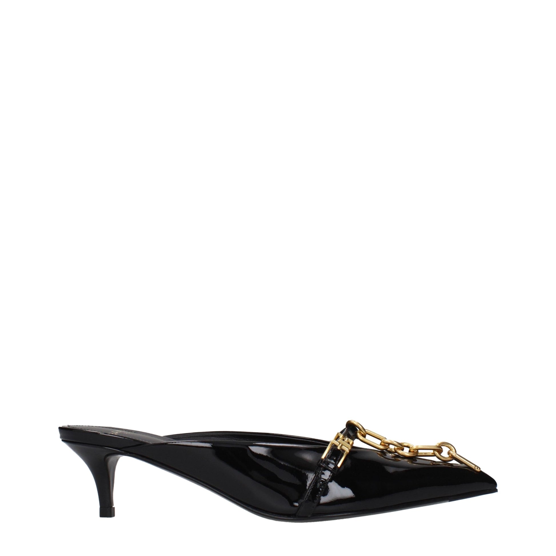 Sandales compensées Balmain en cuir noir