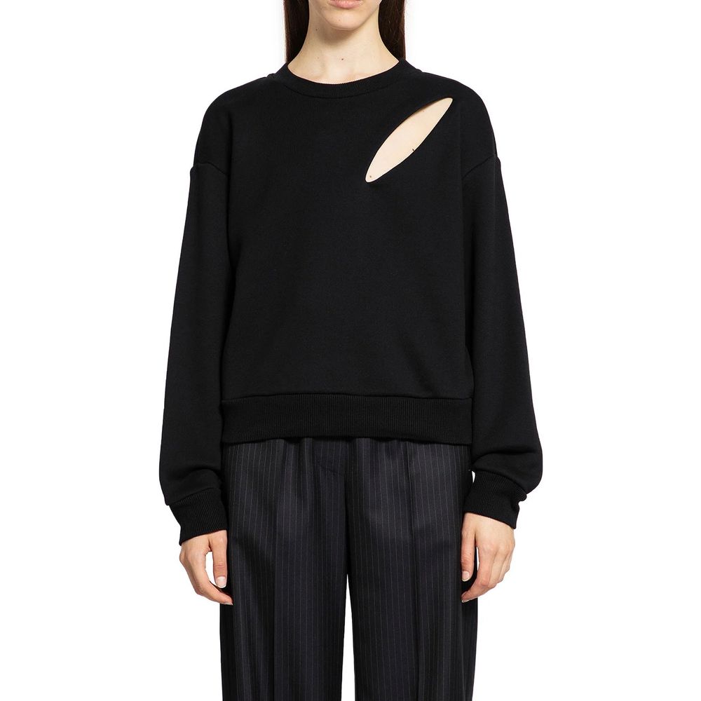 Sweat-shirt en coton noir Alexander McQueen
