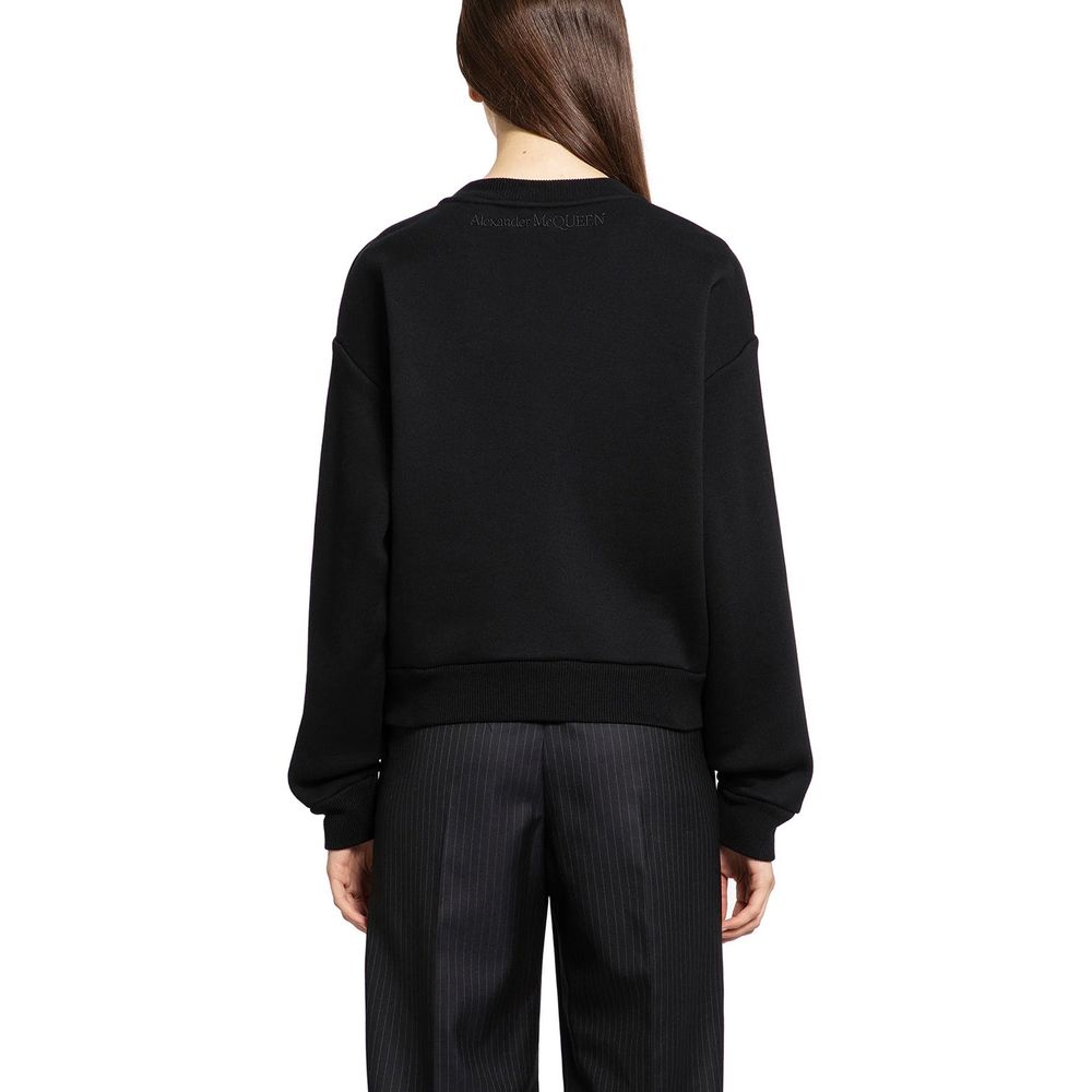 Sweat-shirt en coton noir Alexander McQueen