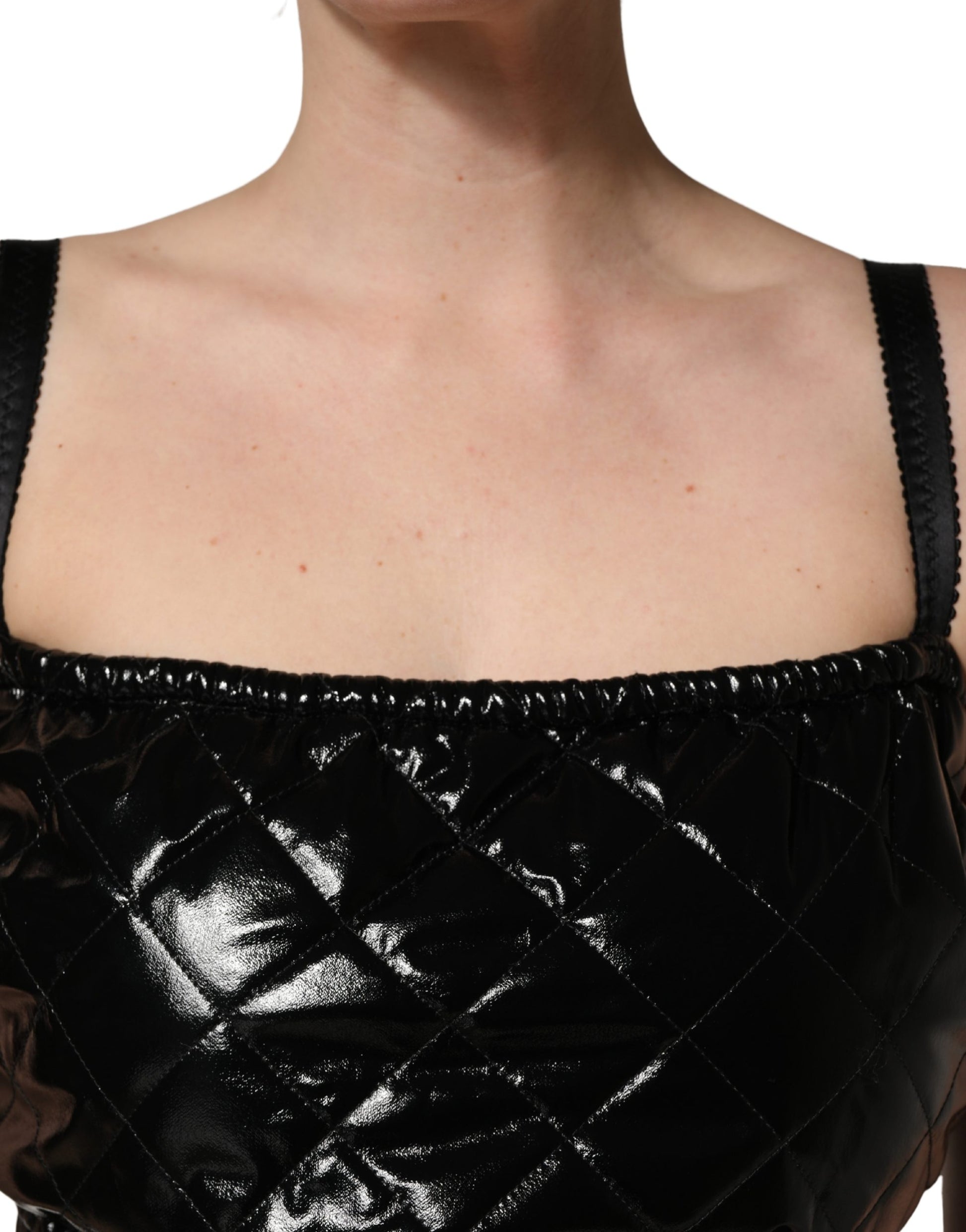 Robe salopette noire sans manches Dolce & Gabbana