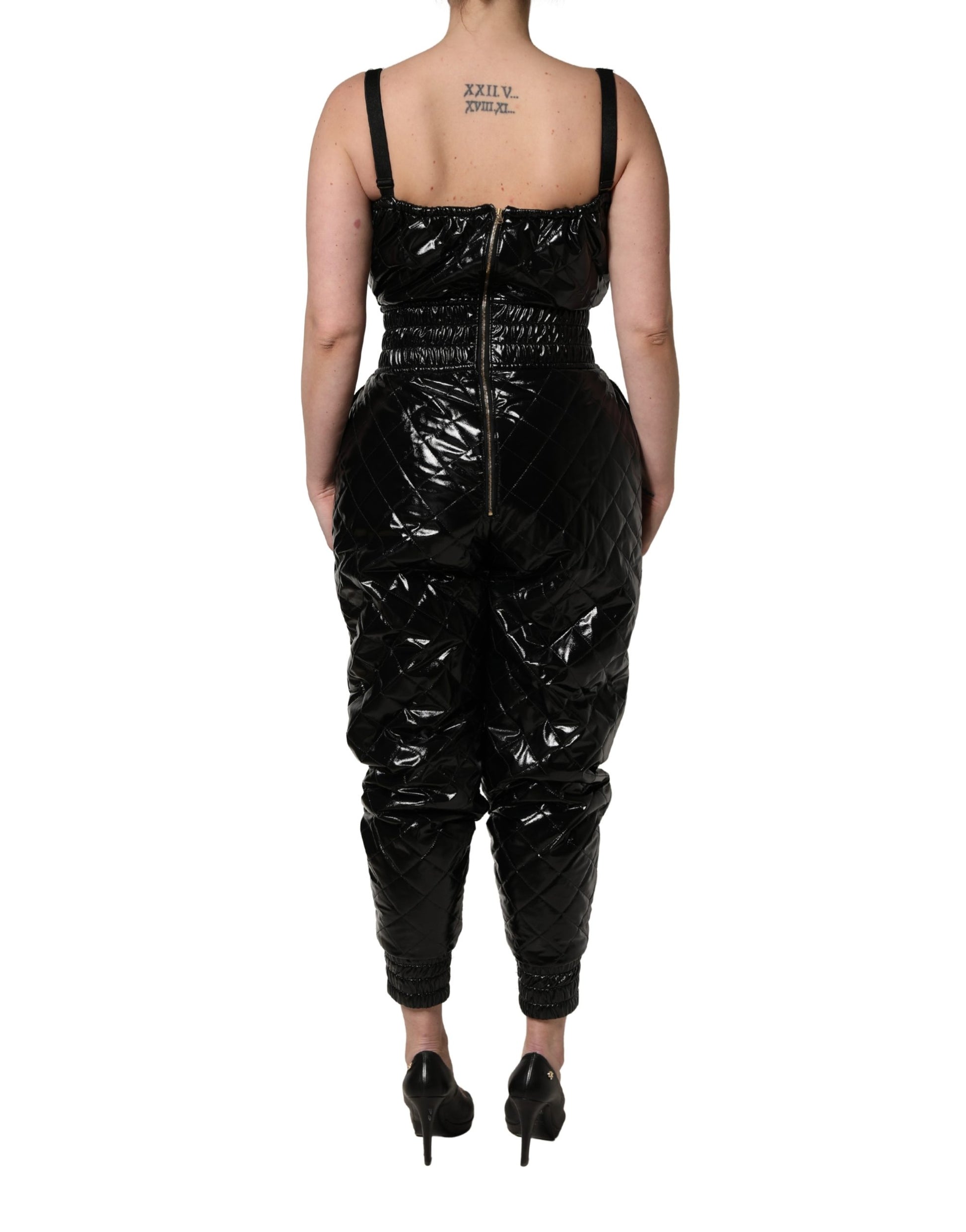 Robe salopette noire sans manches Dolce & Gabbana